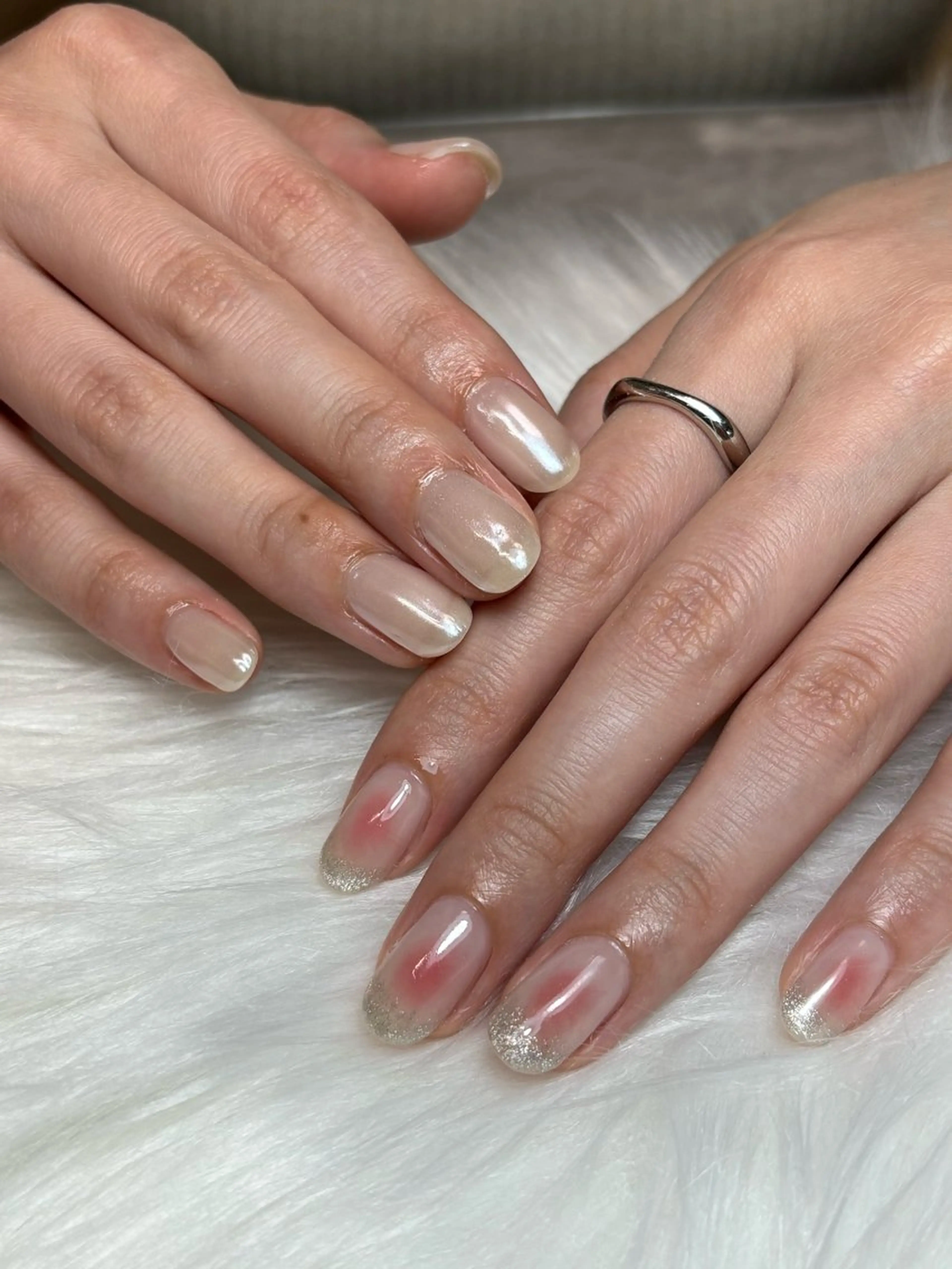 ネイル オーロラネイル チークネイル ハンドネイル nail salon epeのネイルデザイン