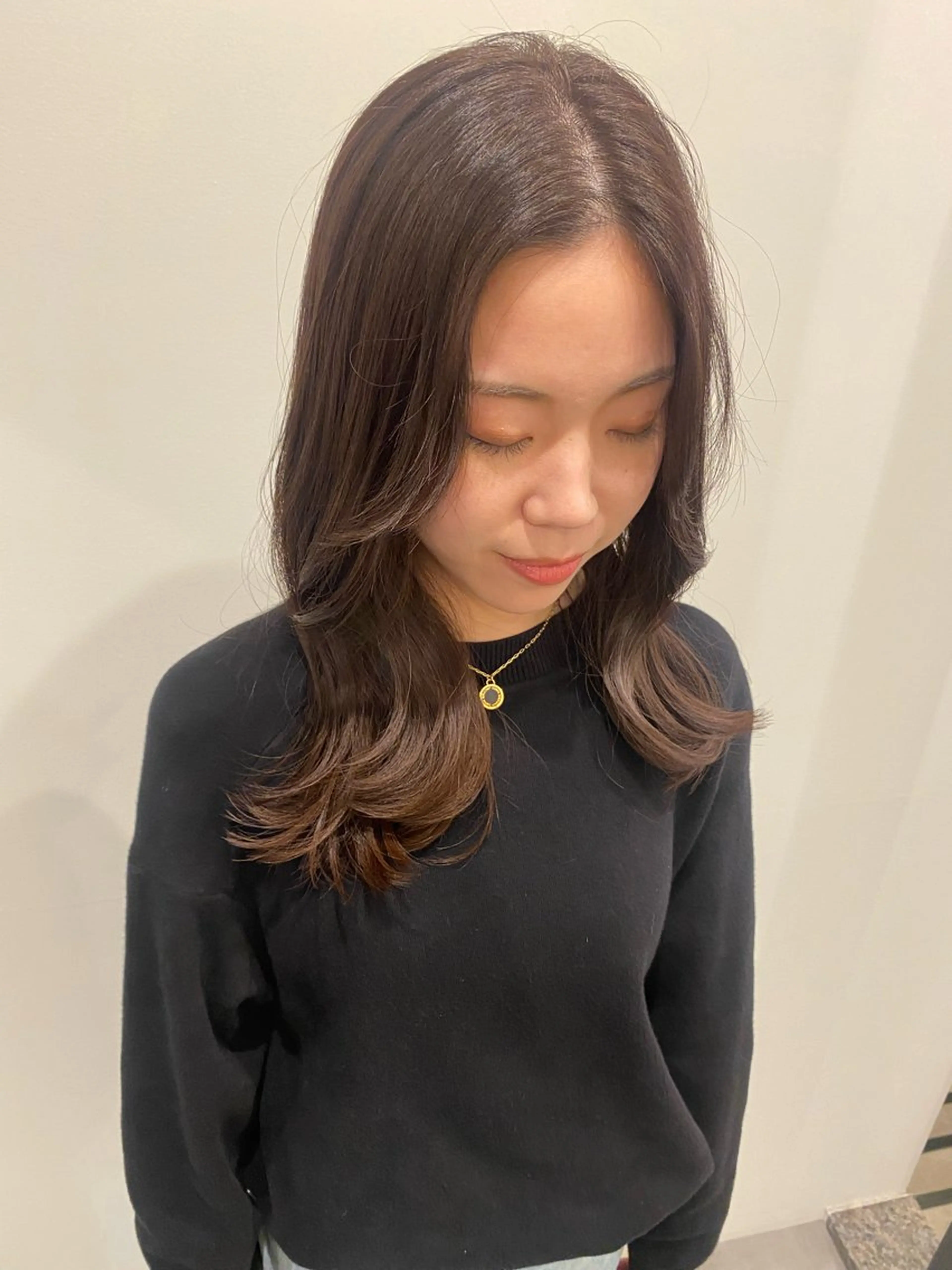 ミディアム カラー カット ヘアカラー トリートメント 🍑 モモカ🍑のヘアスタイル