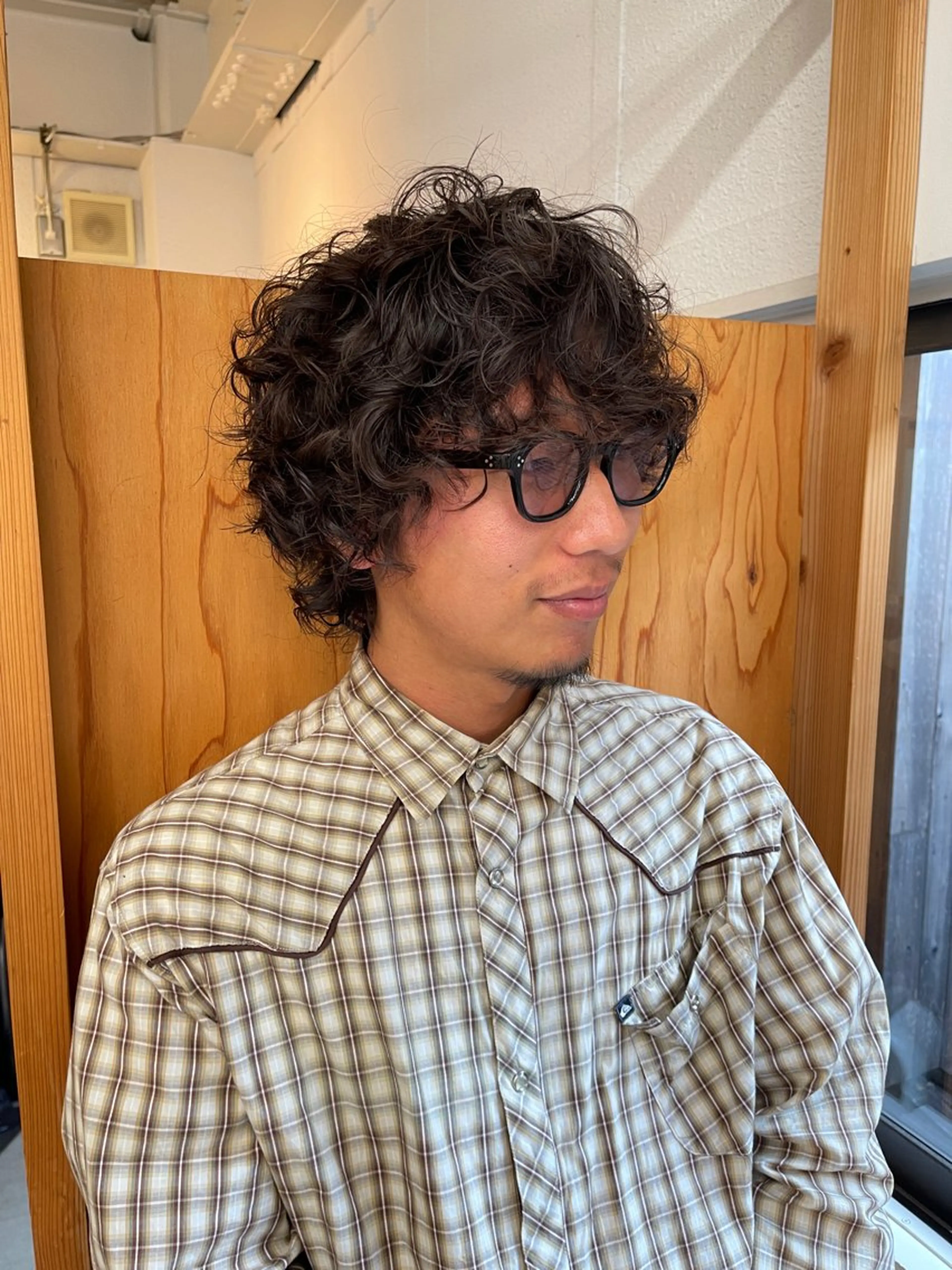 ショート パーマ メンズ カット パーマ トリートメント 福田 楓のヘアスタイル
