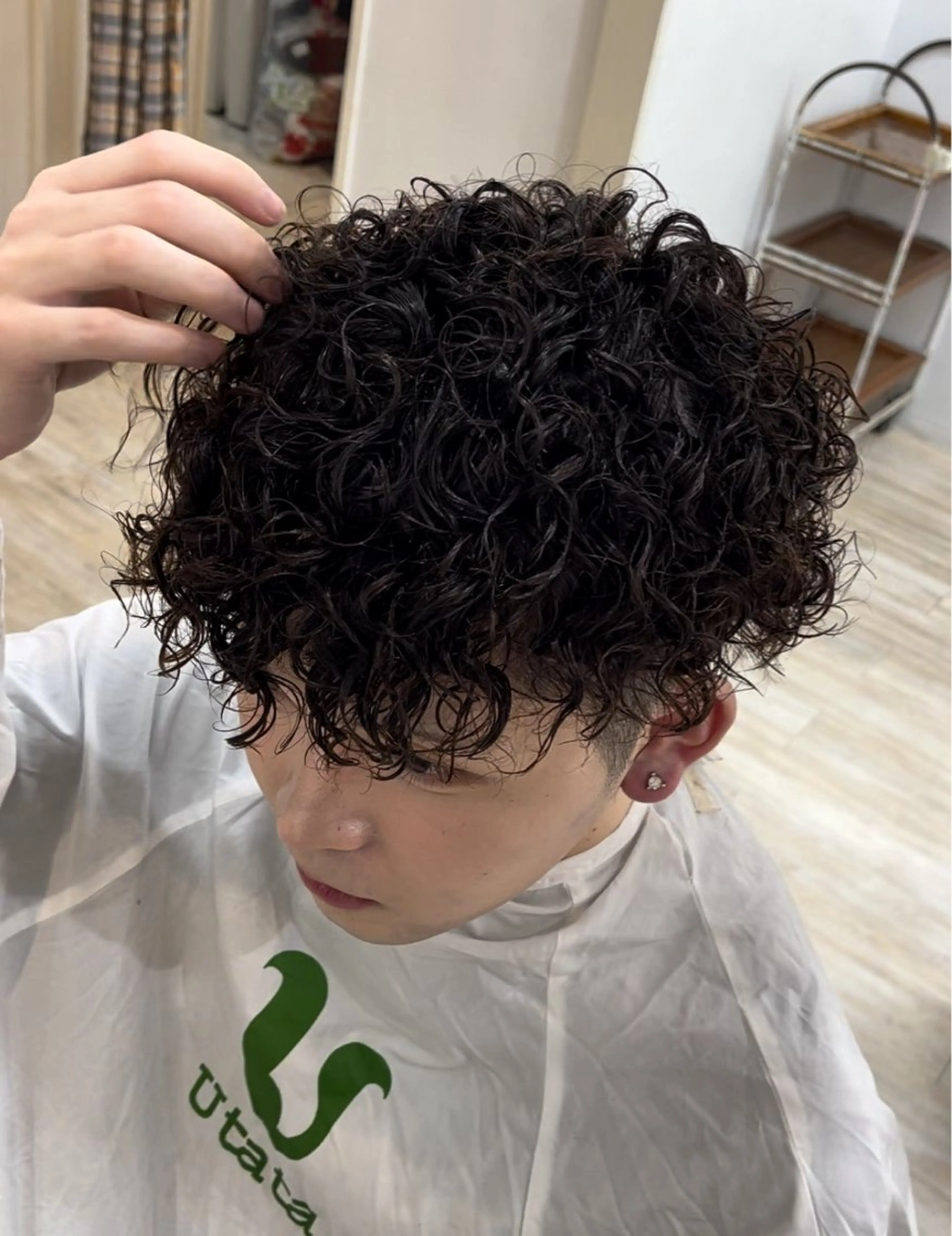 ショート パーマ メンズ Utata literie所属・嵯峨 大地/パーマ/ ハード系/特殊系のヘアスタイル