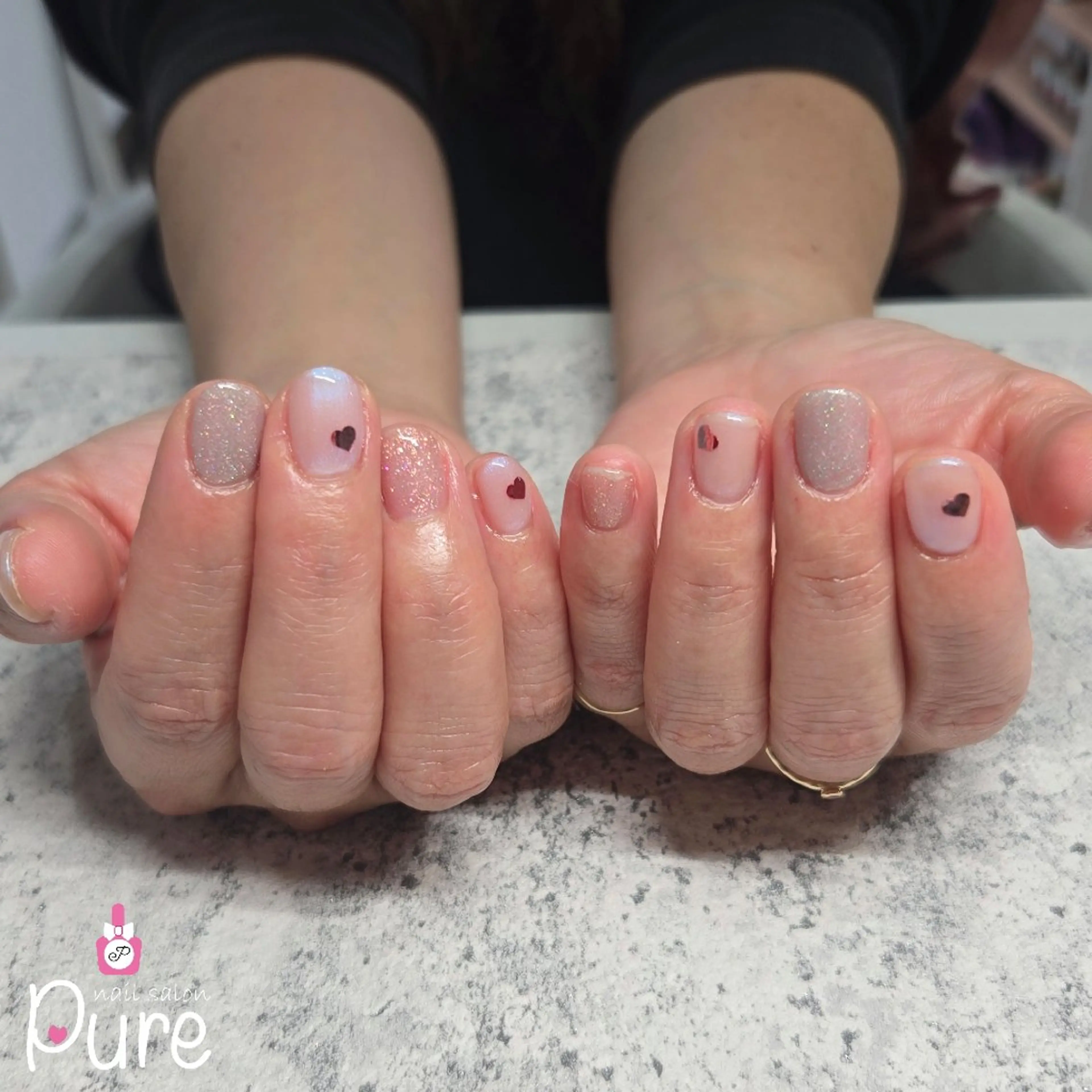 ネイル アートネイル シンプルネイル 春ネイル Pure 亜里沙のネイルデザイン