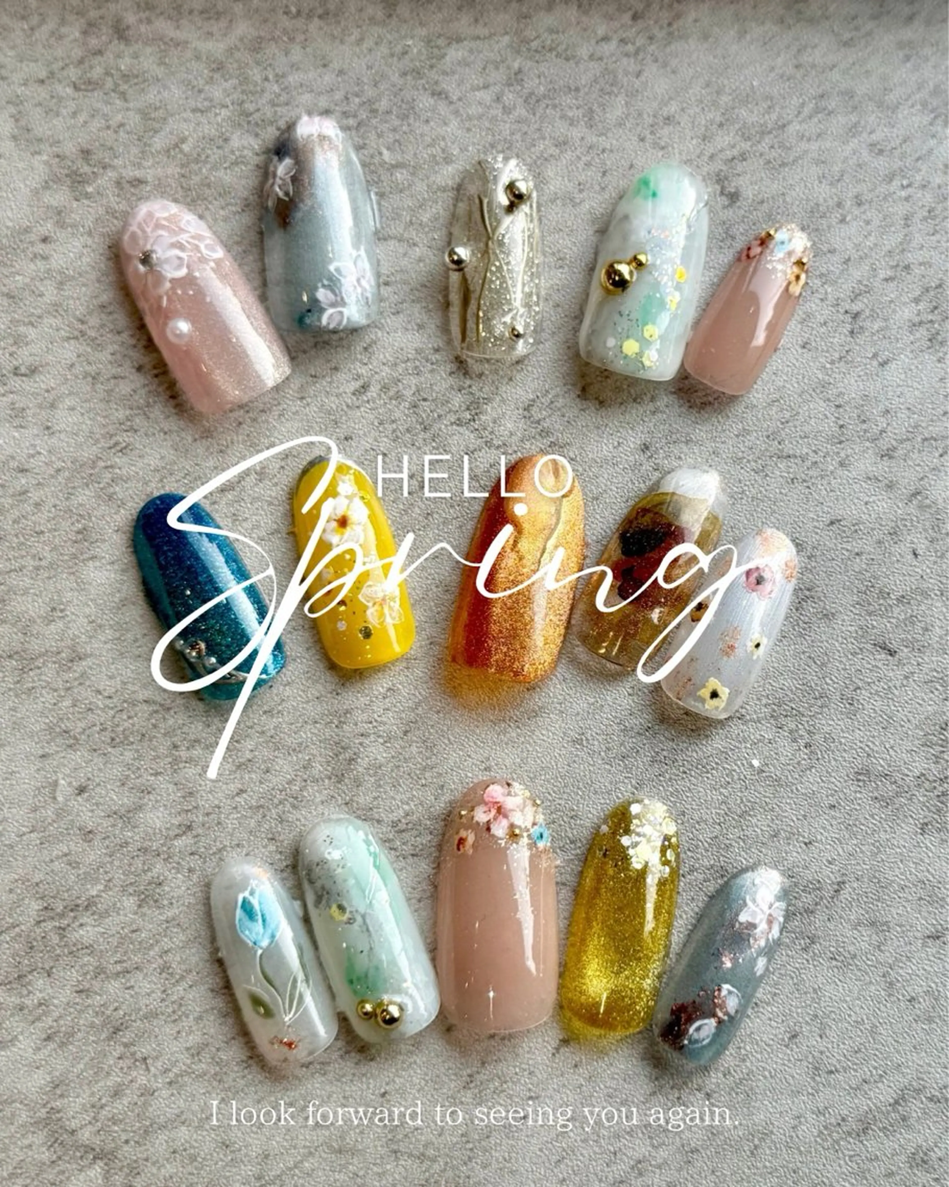 ネイル Seemly 千田町店所属・フラワーパラジェル 🌸シームリーエミのネイルデザイン