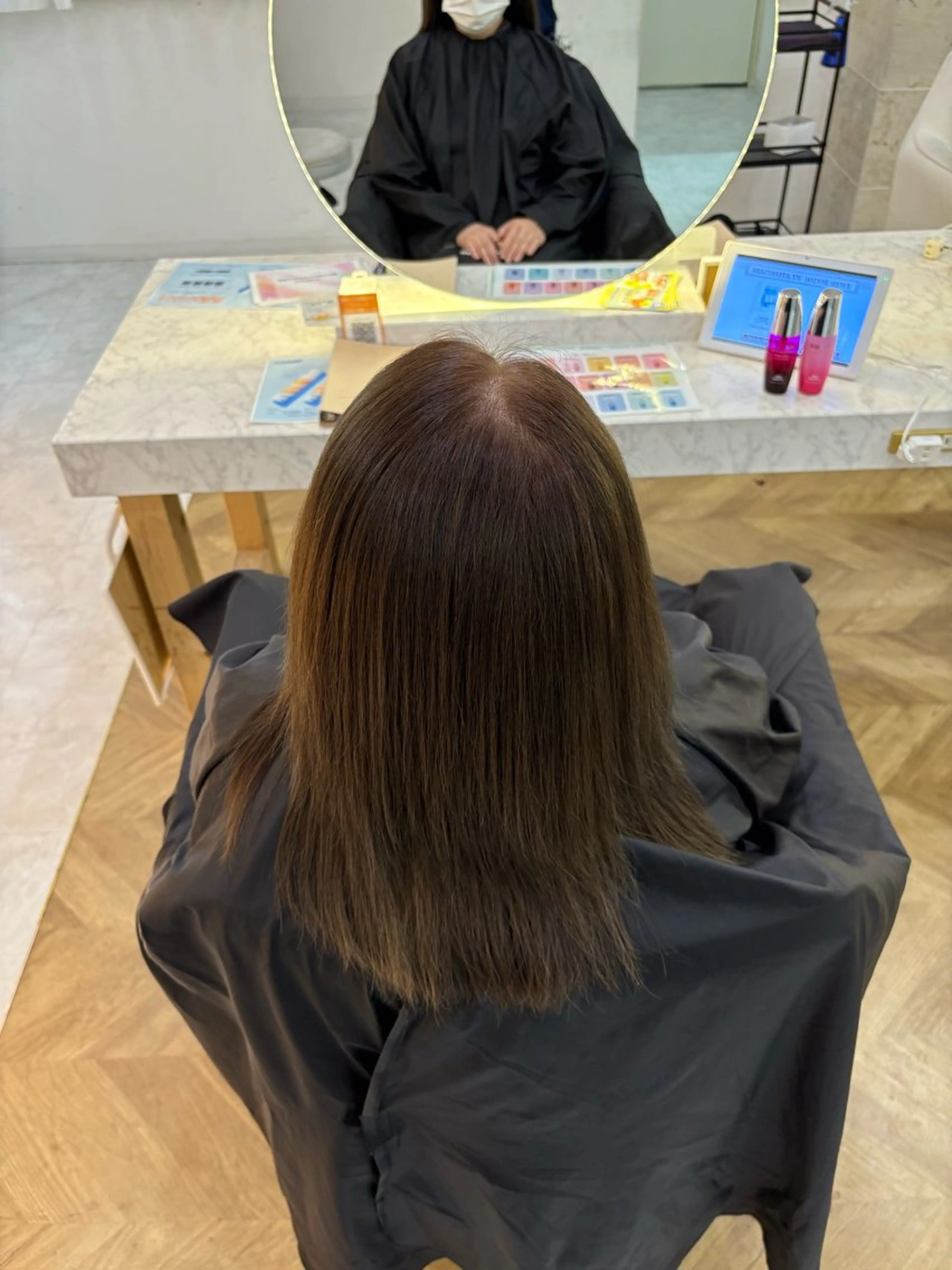 ミディアム カラー ヘアカラー トリートメント 須永 さくらのヘアスタイル