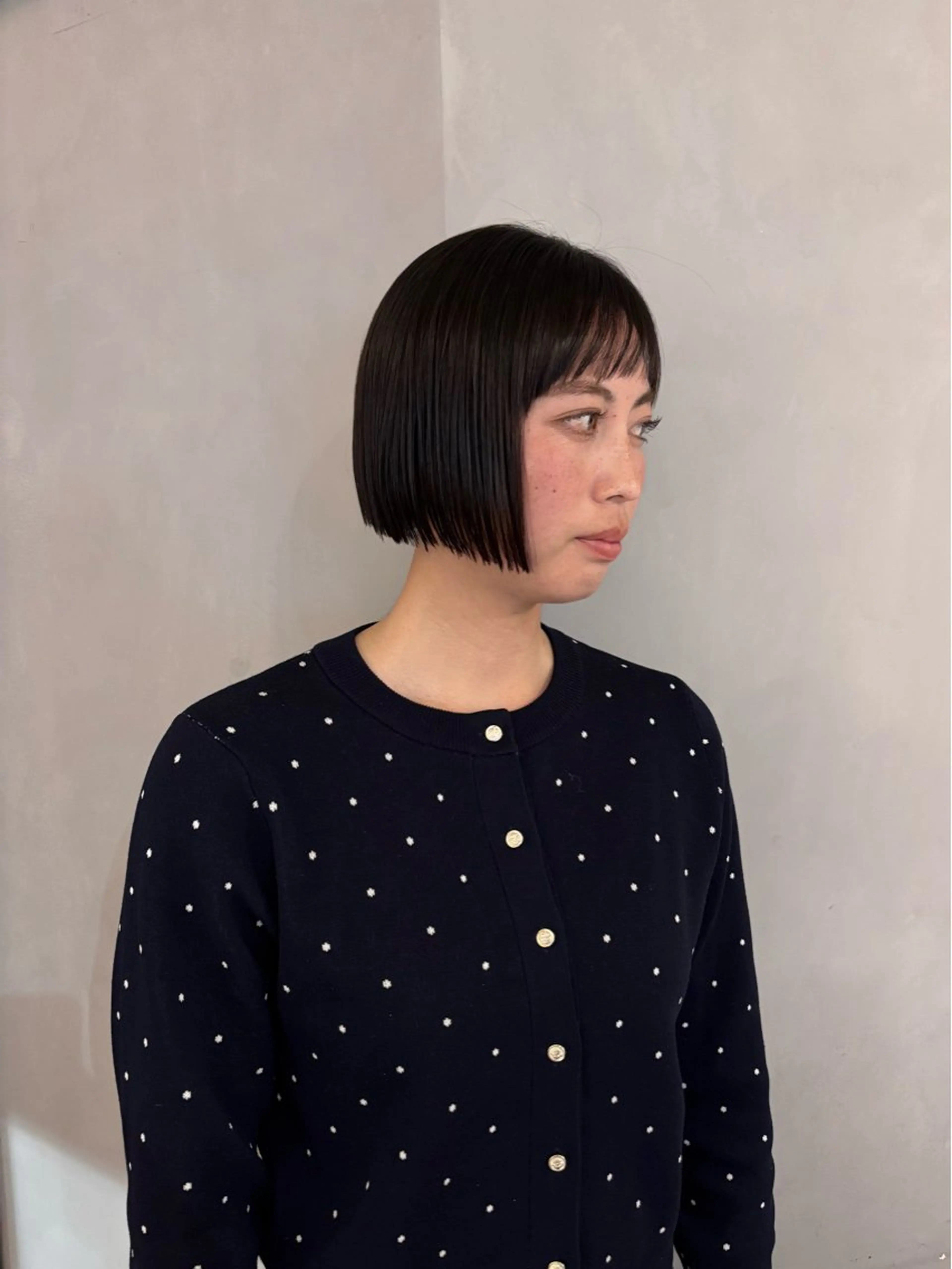 ショート 切りっぱなしボブ ボブ 山本 千尋のヘアスタイル