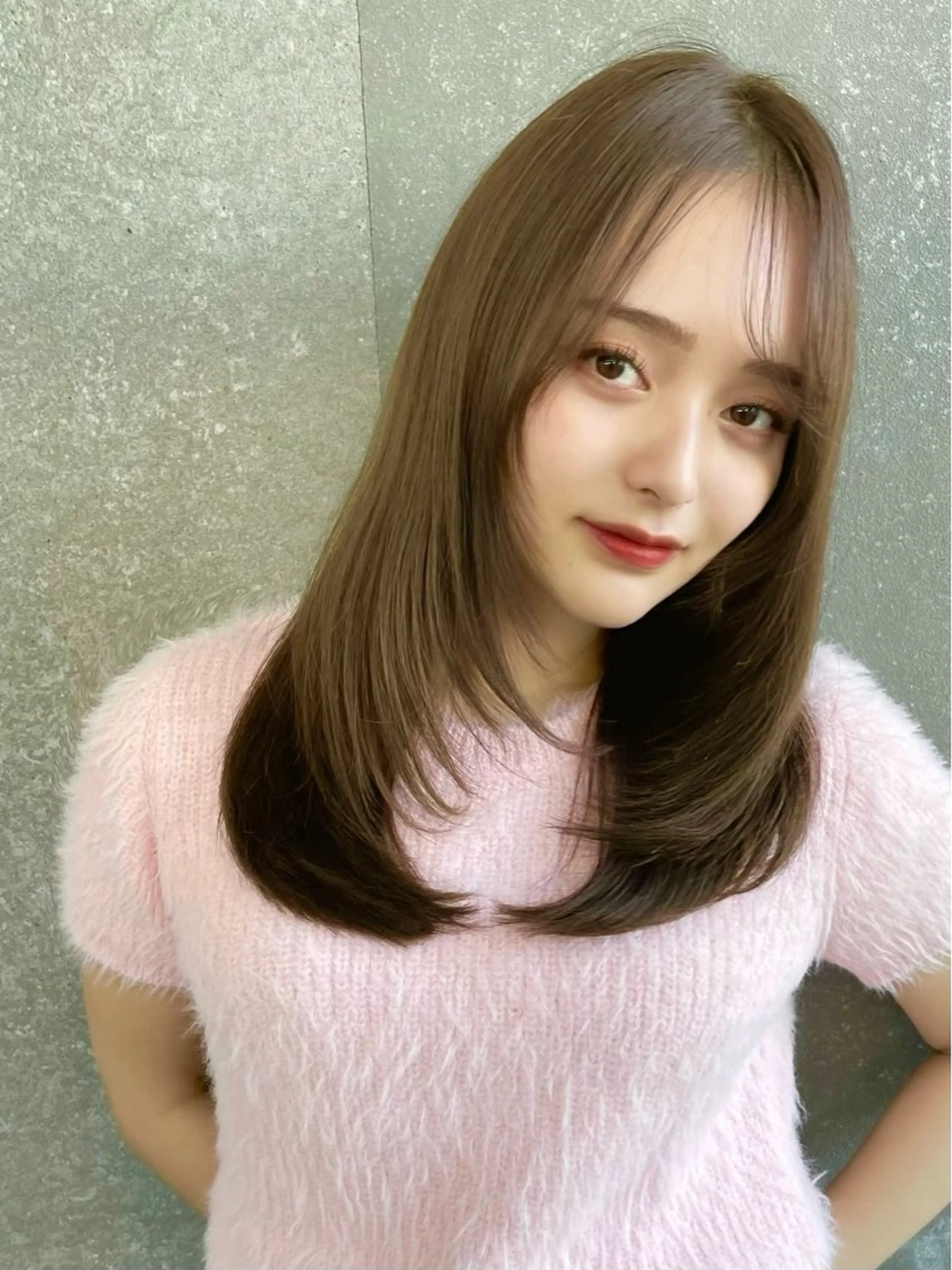 セミロング レイヤーカット カット ヘアカラー トリートメント 本田 奈穂美のヘアスタイル