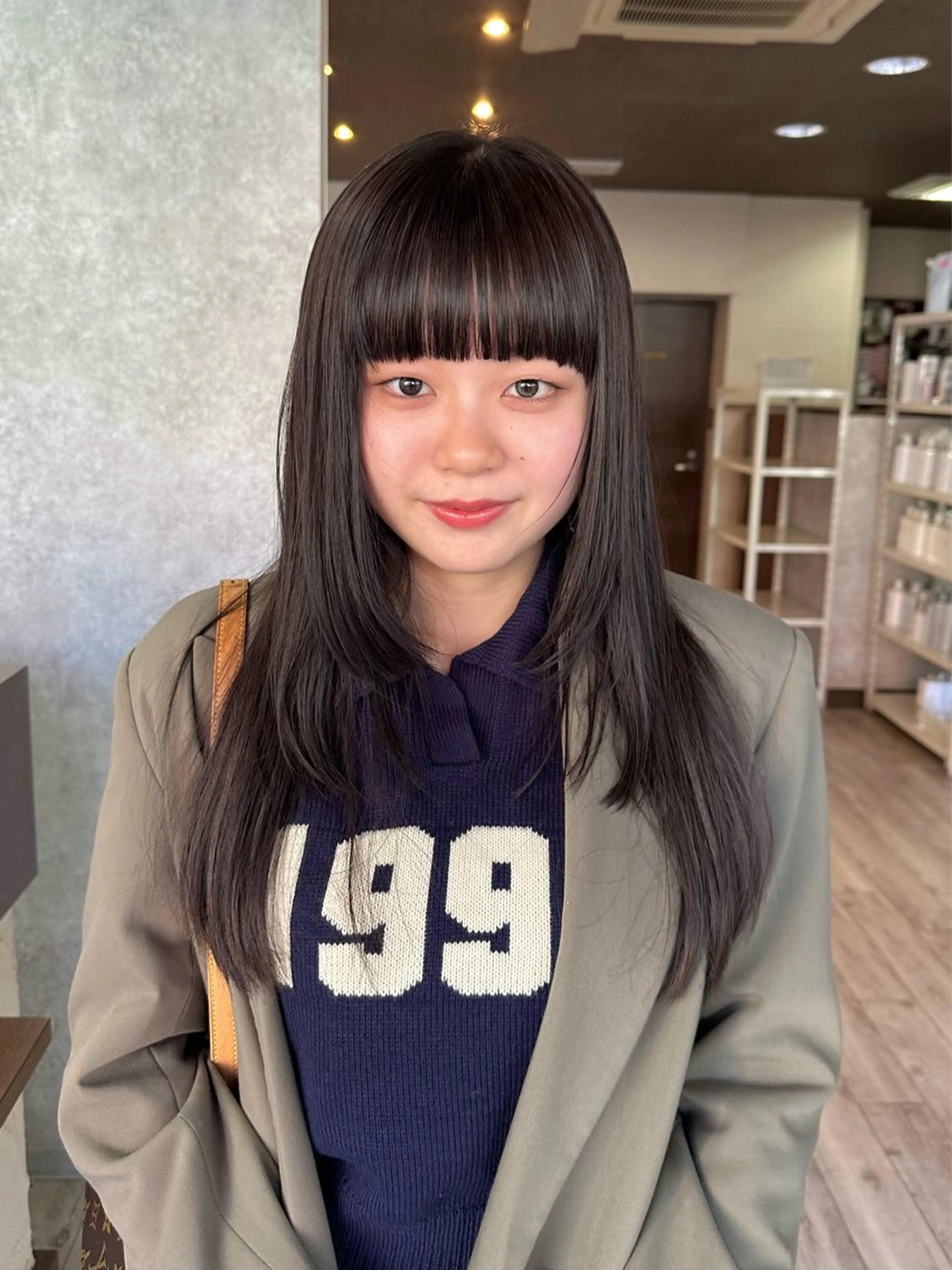 ロング カラー レイヤーカット ヘアカラー トリートメント 高橋 みく/ minim 暖色のヘアスタイル