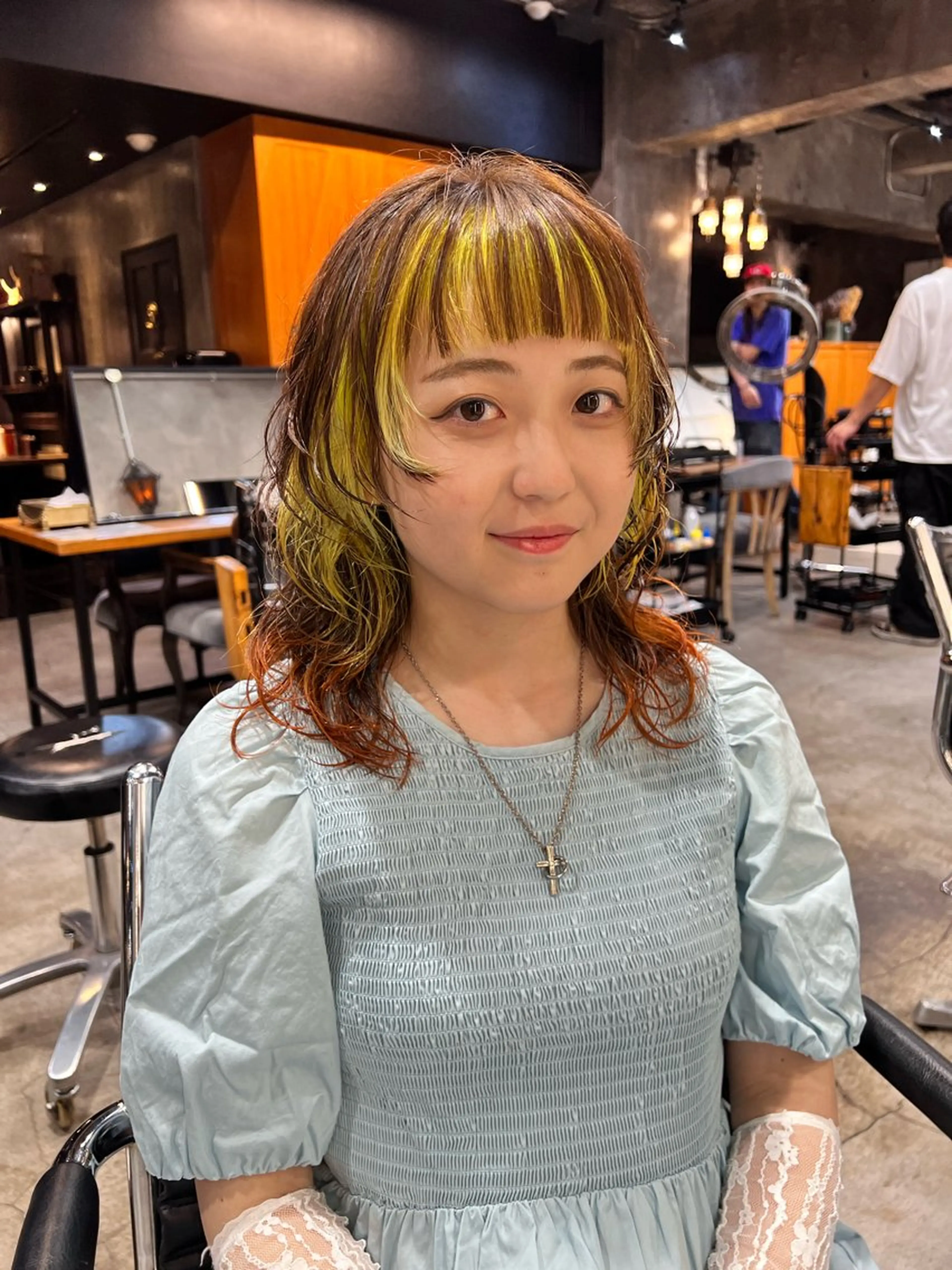 ロング カラー カット ヘアカラー haco＋所属・圧倒的デザイン力 店長🎨RENAのヘアスタイル