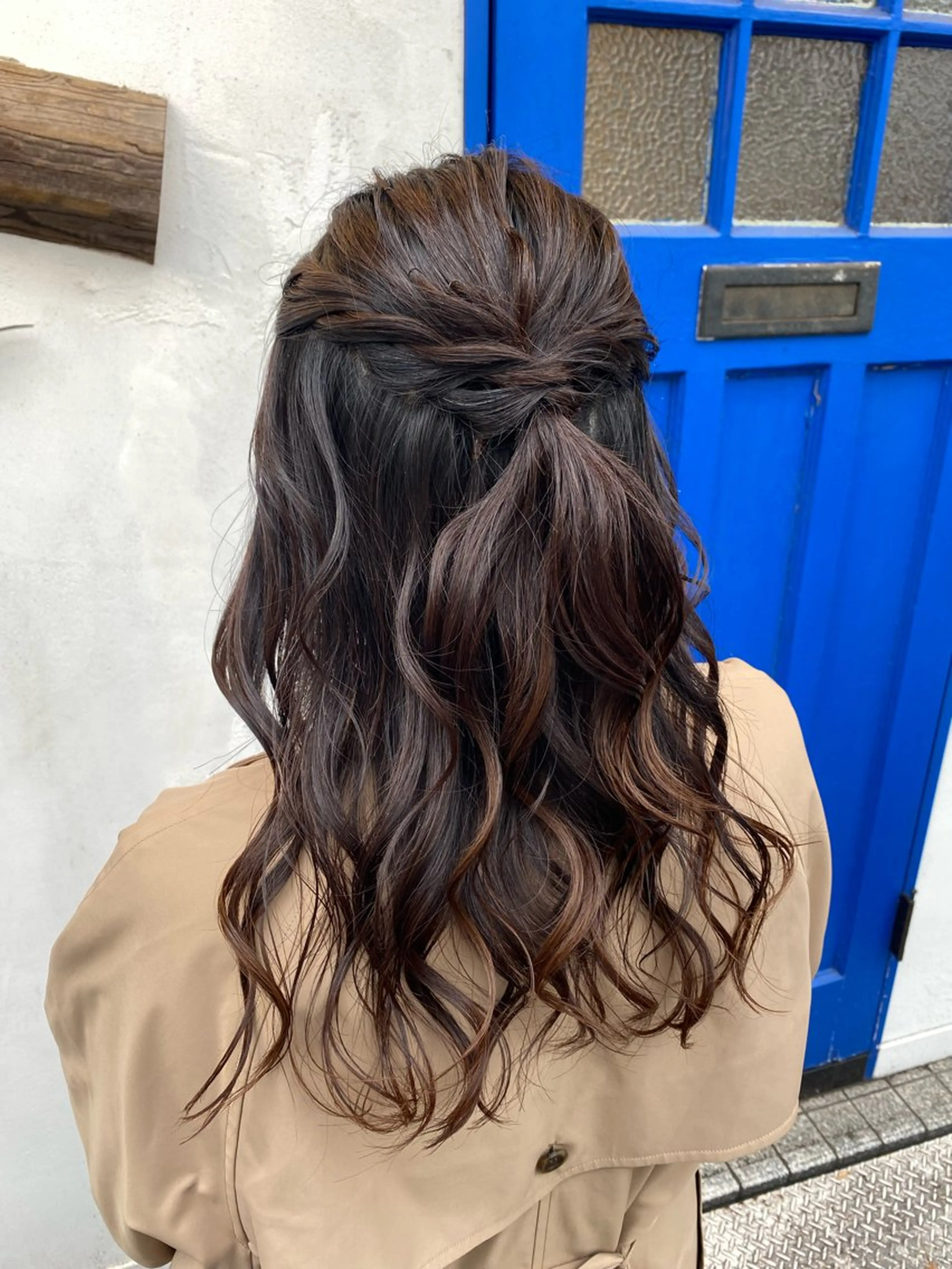 ヘアアレンジ ハーフアップ ヘアセット ZAZA YUKAのマツエク・マツパデザイン