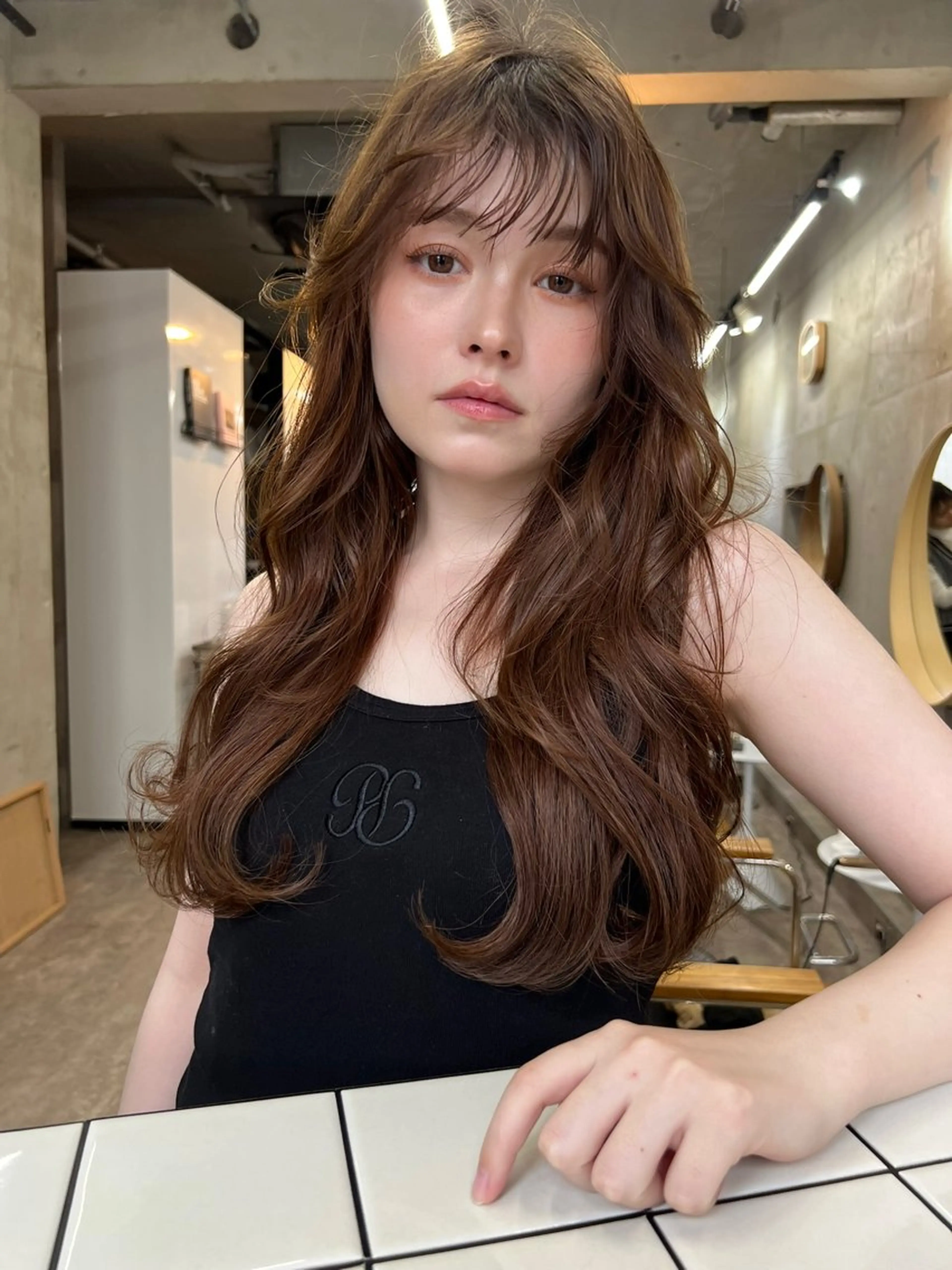 ロング カラー ブラウンカラー カット ヘアカラー トリートメント レイヤーカット💫 ／HARUKA🎀のヘアスタイル