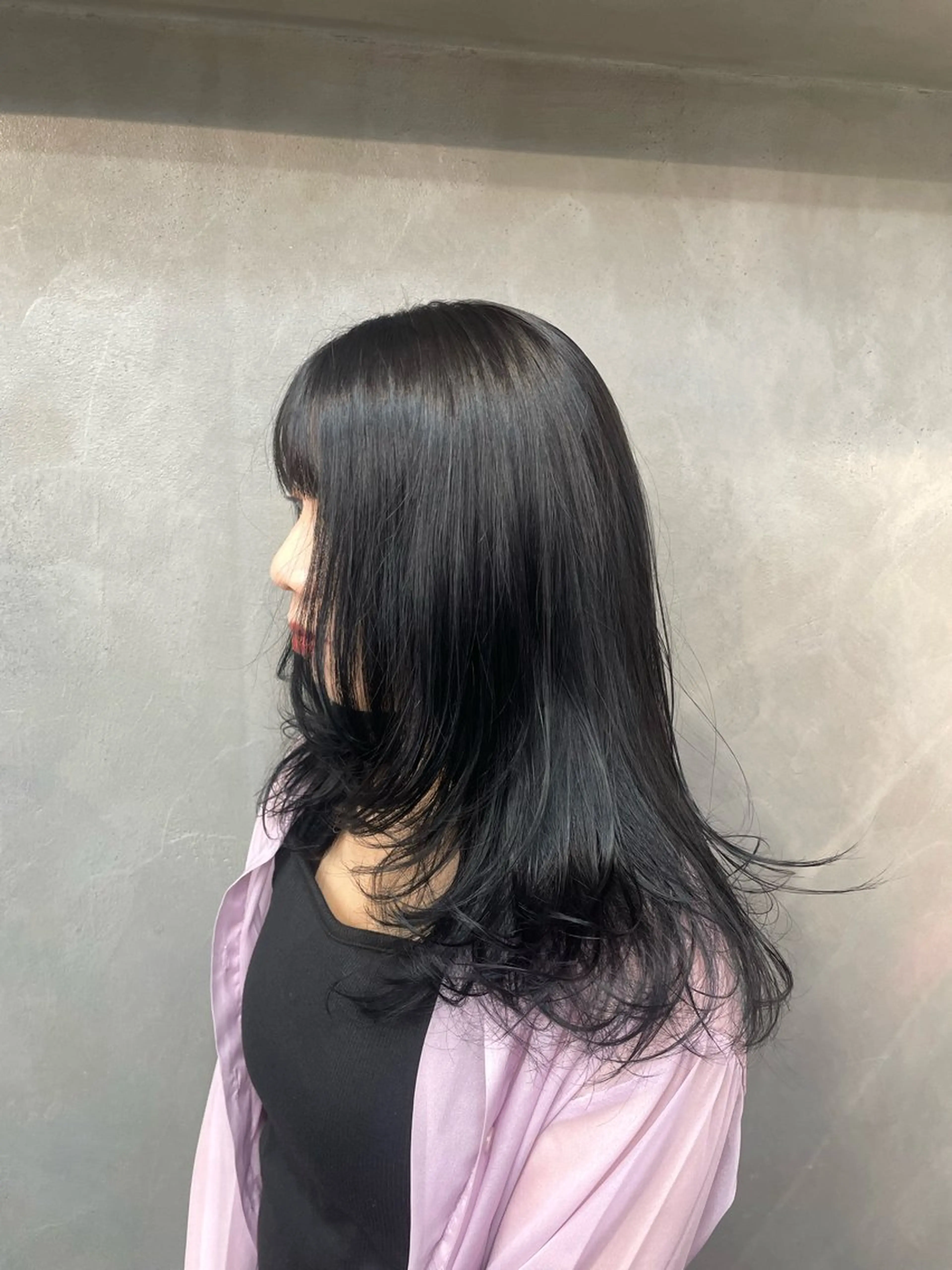 ロング カラー レイヤーカット カット TNB TOKYO所属・Insta 指名 No.1KURUMIのヘアスタイル