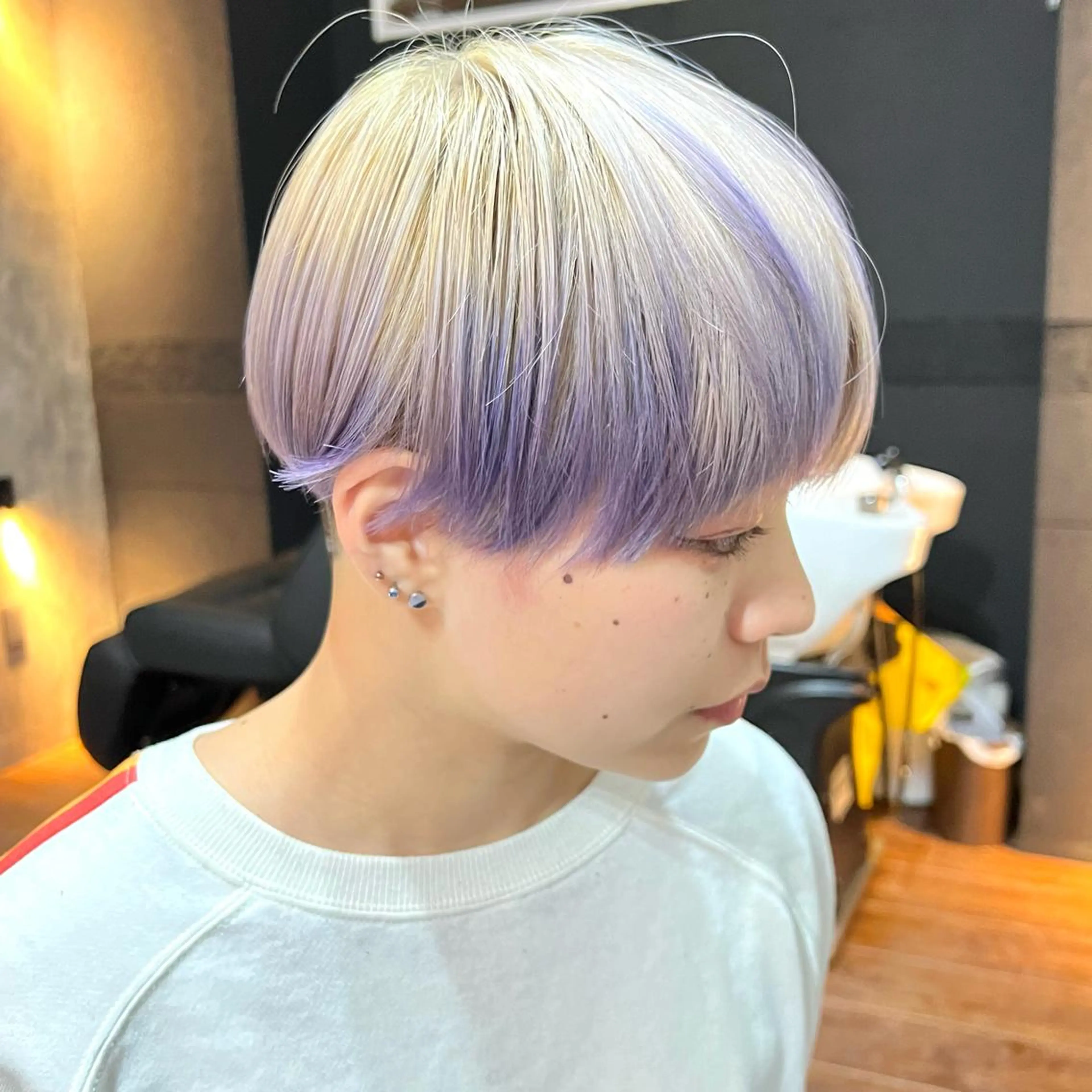 ショート カラー ブリーチ ハイトーンカラー ChuDuck所属・🐮ChuDuck 代表　SHOTA🐮のヘアスタイル