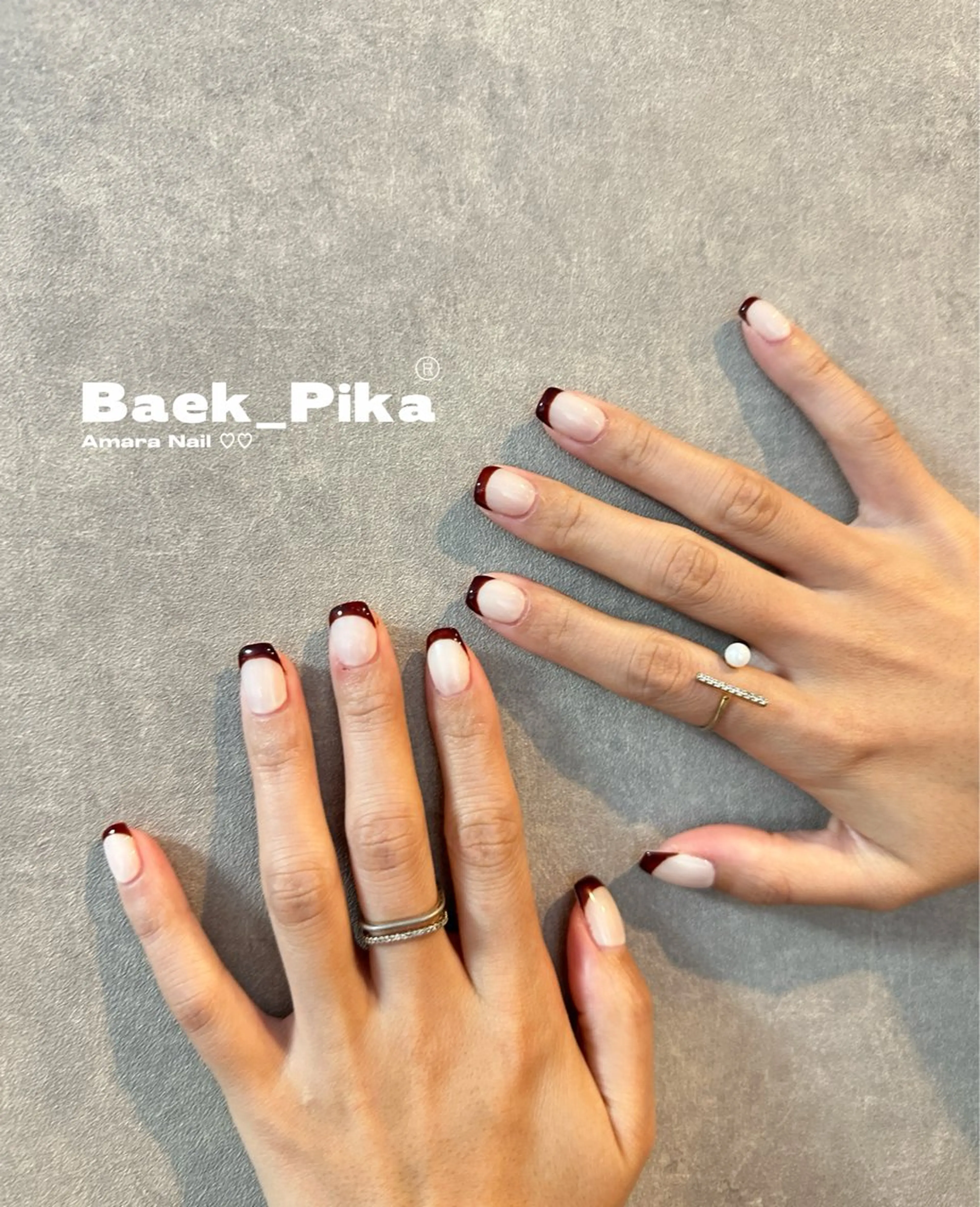 ネイル フレンチネイル LINSTY PIKAのネイルデザイン