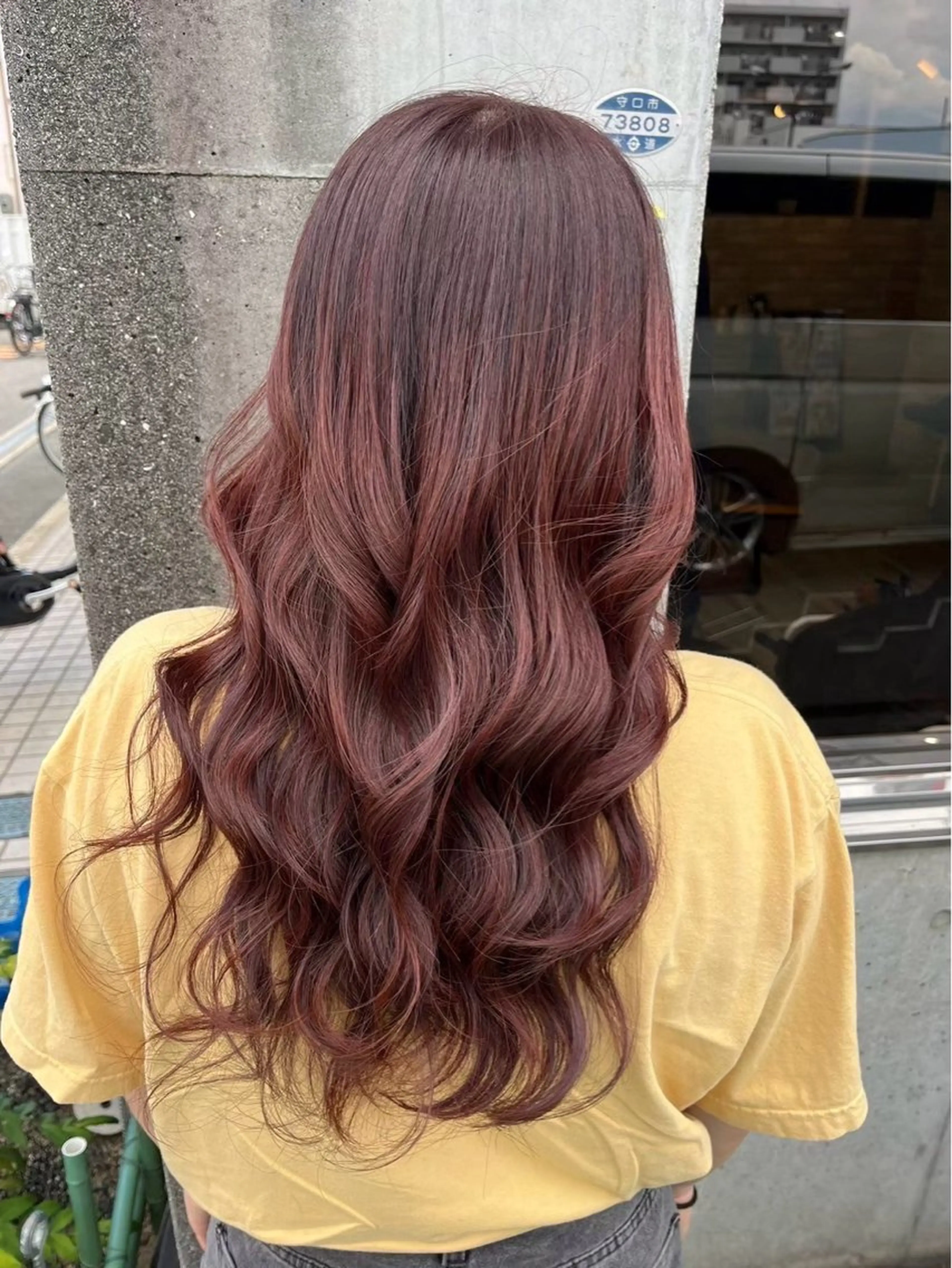 カラー カシス グラデーションカラー オレンジ ヘアカラー 🐒みき ゆうか🐒のヘアスタイル