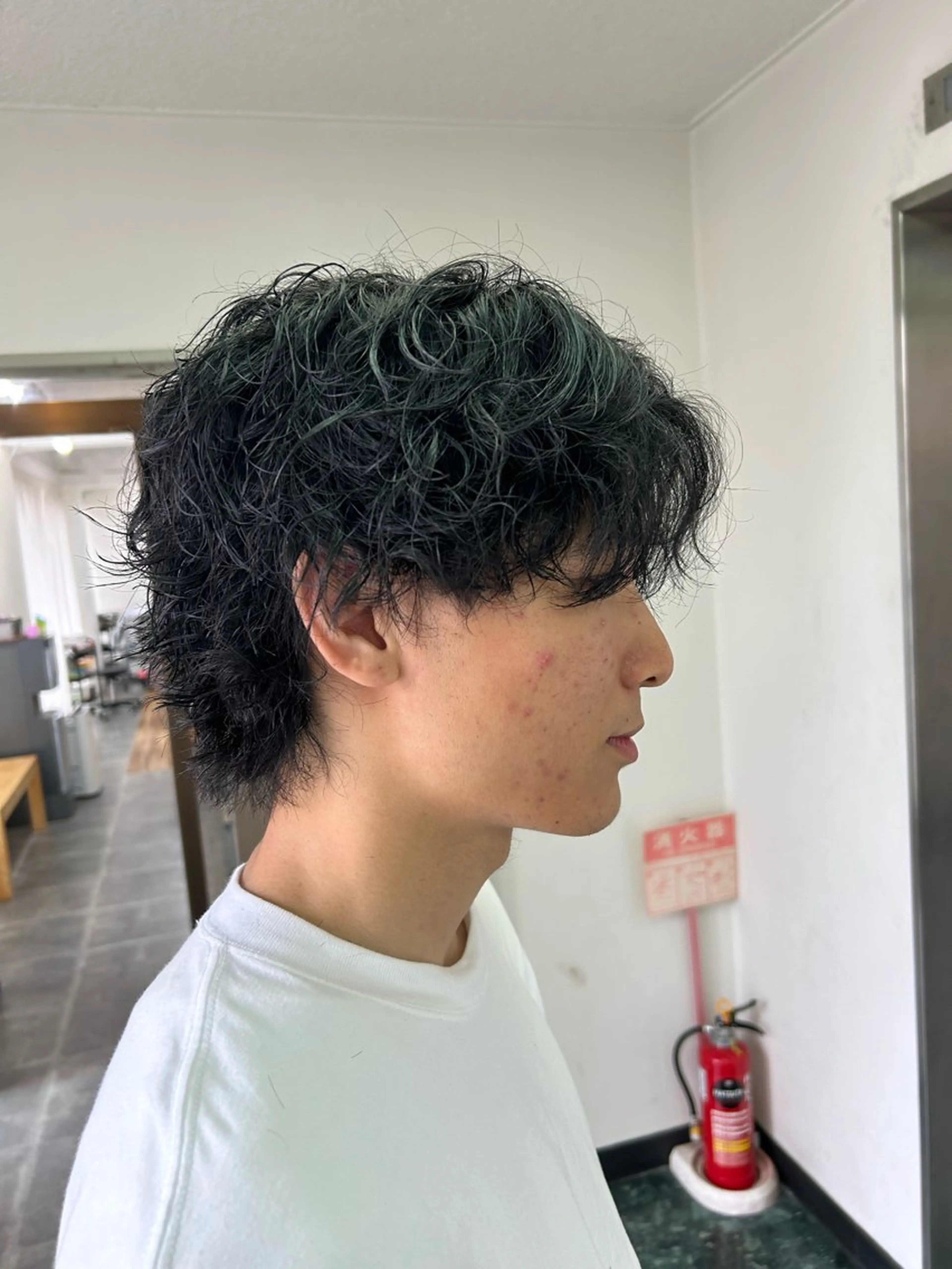 ショート パーマ メンズ メンズパーマ 波巻きパーマ カット パーマ CECIL hair なんば店所属・メンズパーマ 艶髪☆店長☆有馬のヘアスタイル