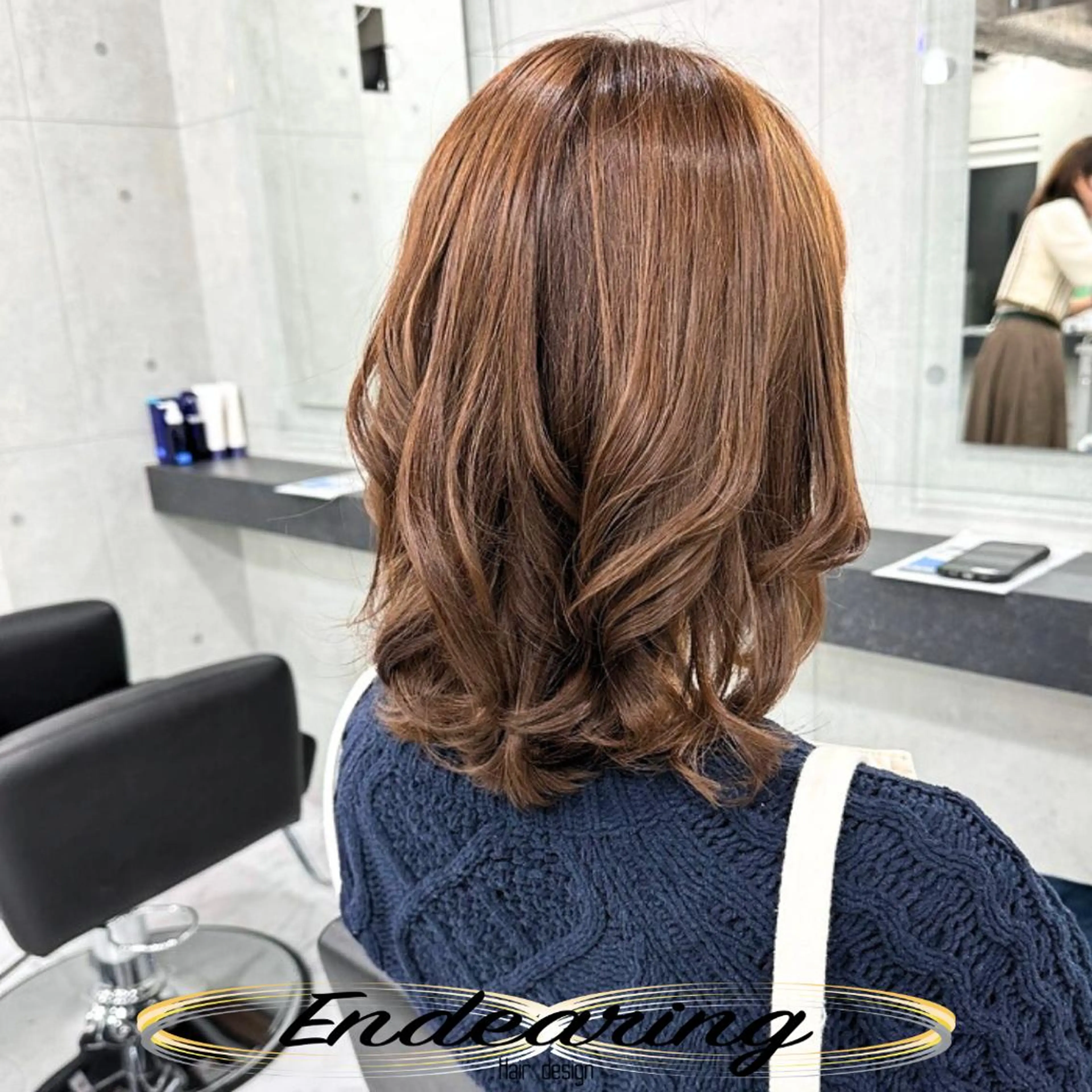 ミディアム レイヤーカット 小顔カット カット ヘアカラー Endearing 銀座/YOKOのヘアスタイル