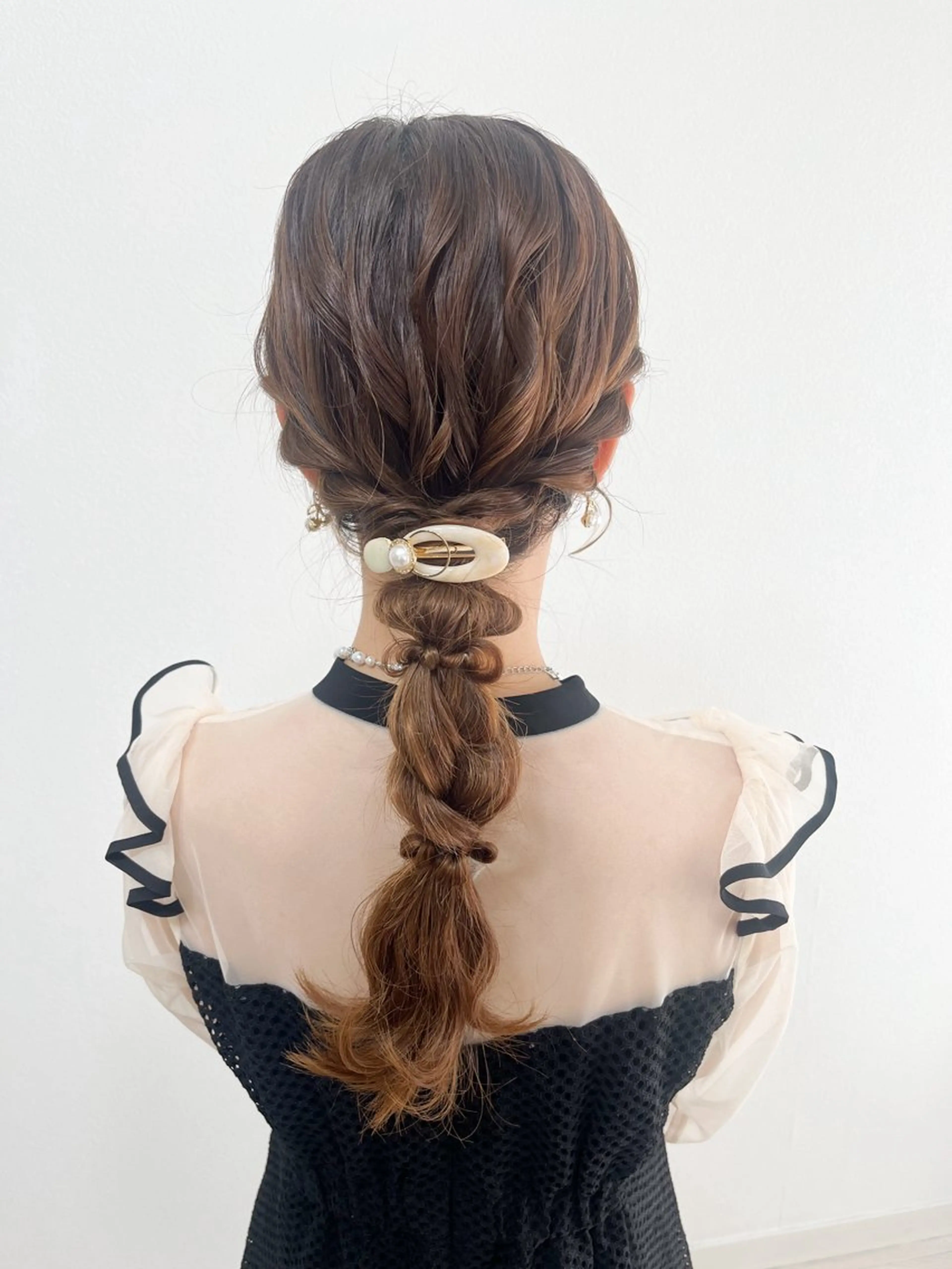 セミロング ヘアアレンジ ヘアセットサロン /上坪愛美のヘアスタイル