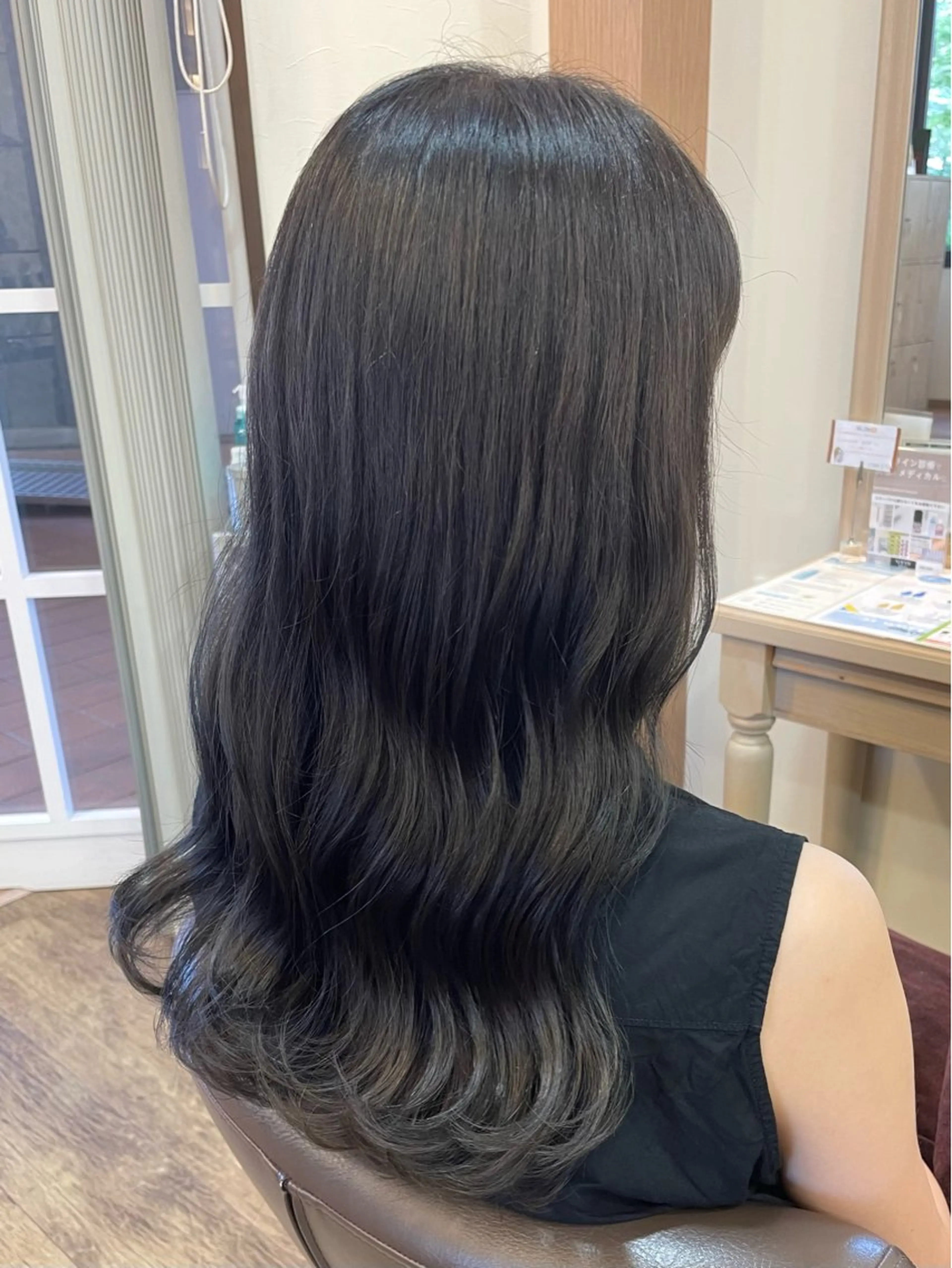 ロング カラー ダークグレー メンズパーマ🌀/ 中村郁未のヘアスタイル