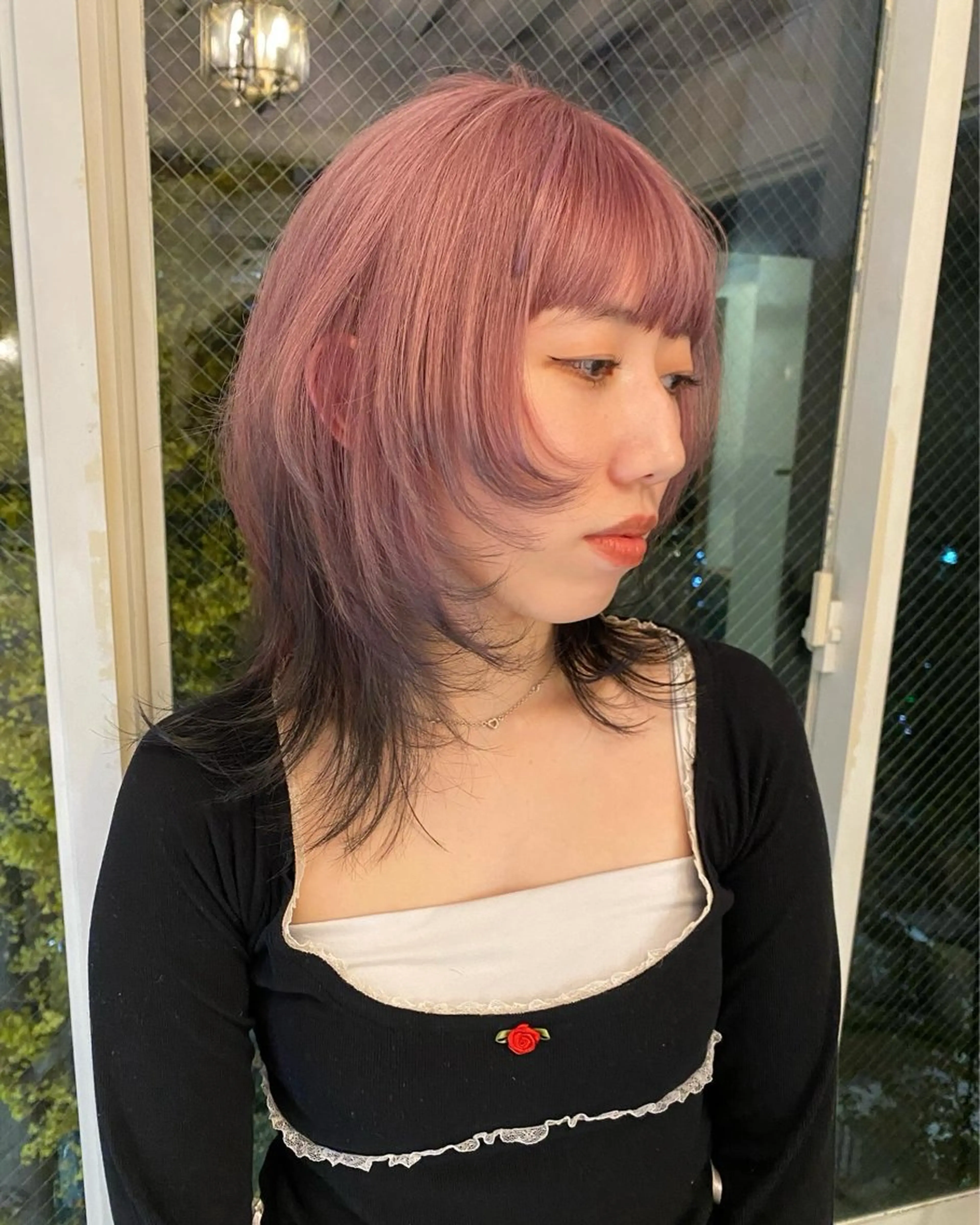 セミロング ヘアカラー sea's所属・平果帆/レイヤー /矢場町/ブリーチのヘアスタイル