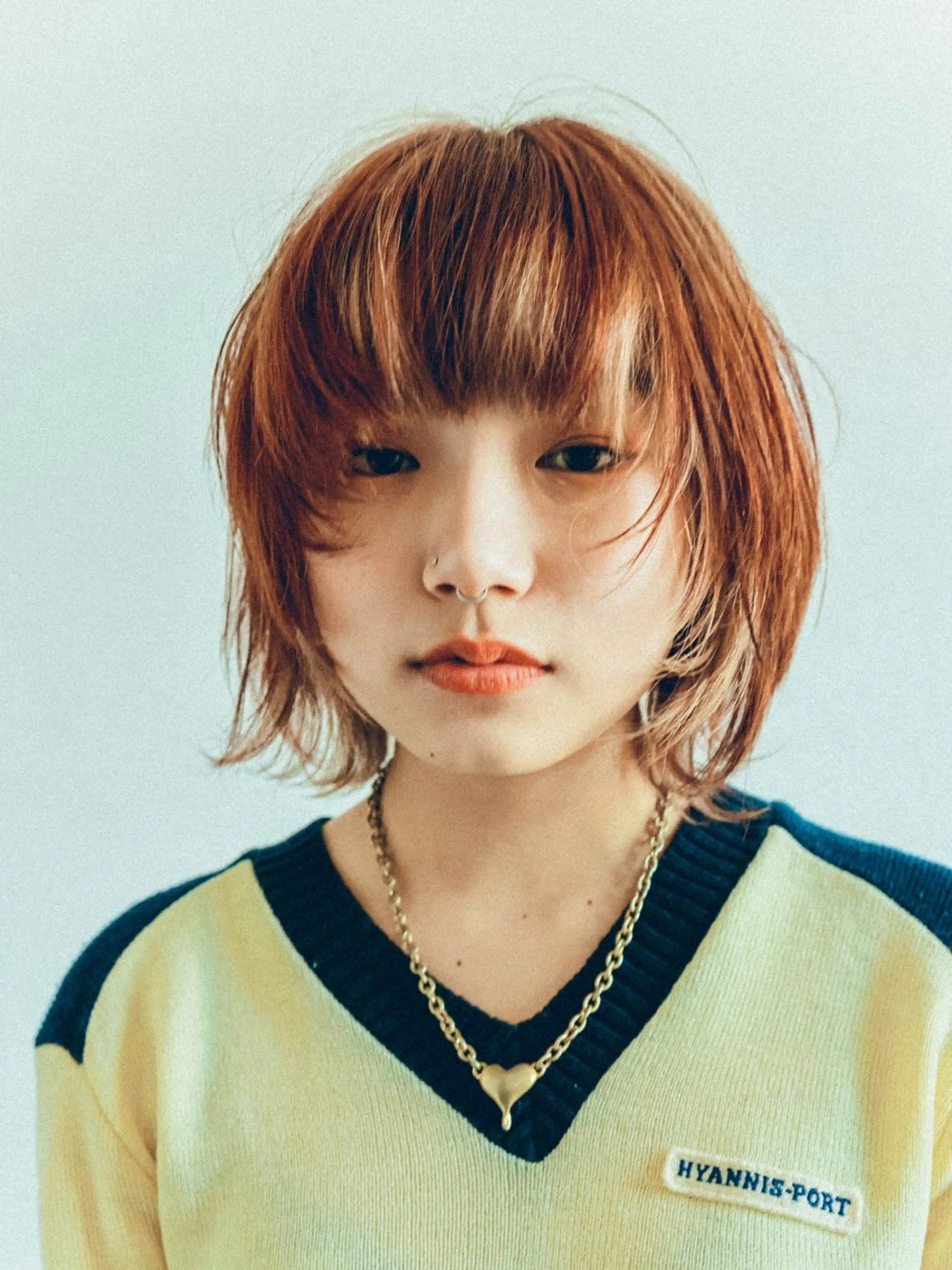ミディアム カラー ブリーチ ケアカラー ダブルカラー ブリーチなしカラー メンズパーマ/レデ ィースボブ サハシのヘアスタイル