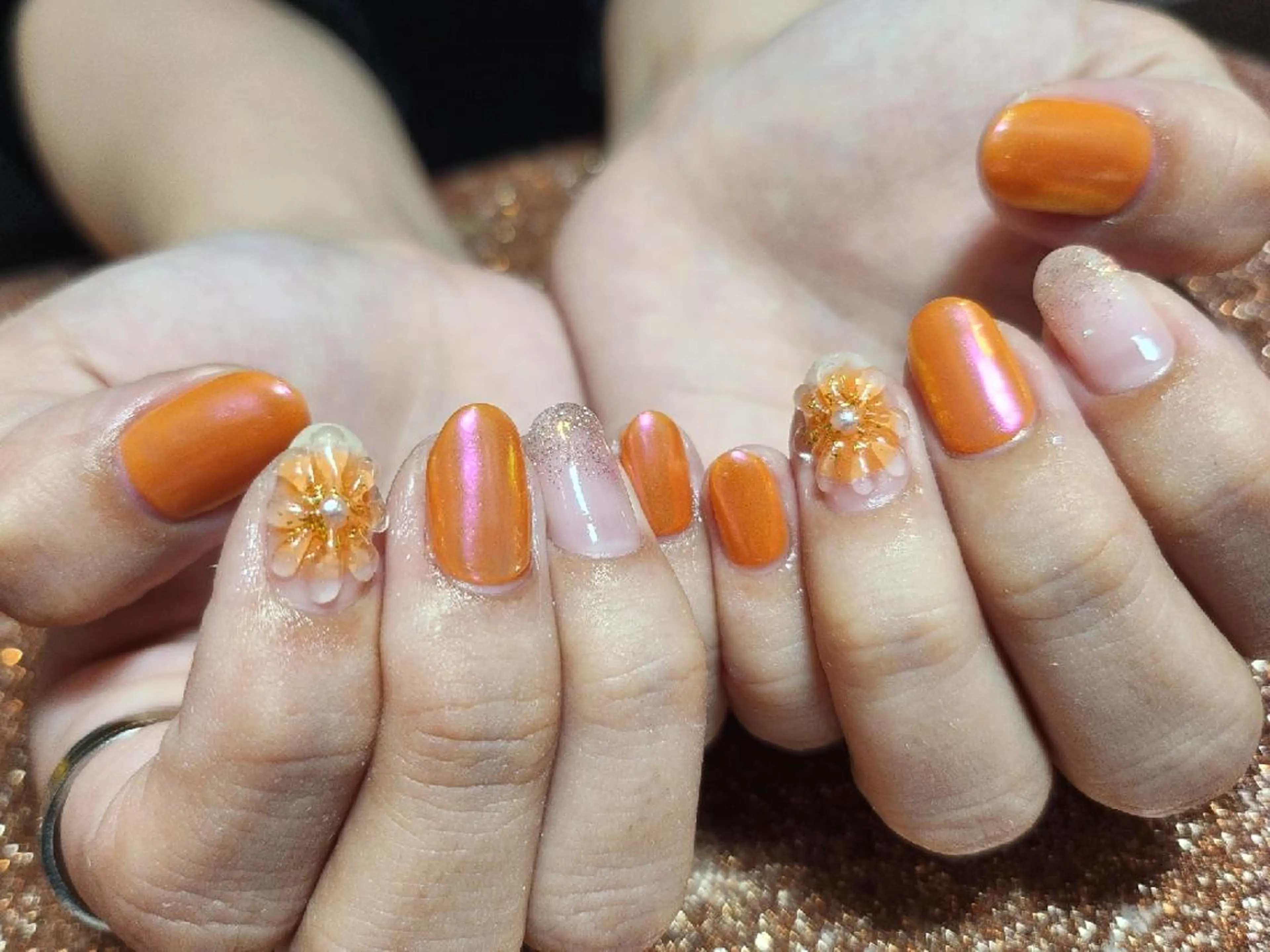 ネイル オーロラネイル ハンドネイル 💜bora .のネイルデザイン