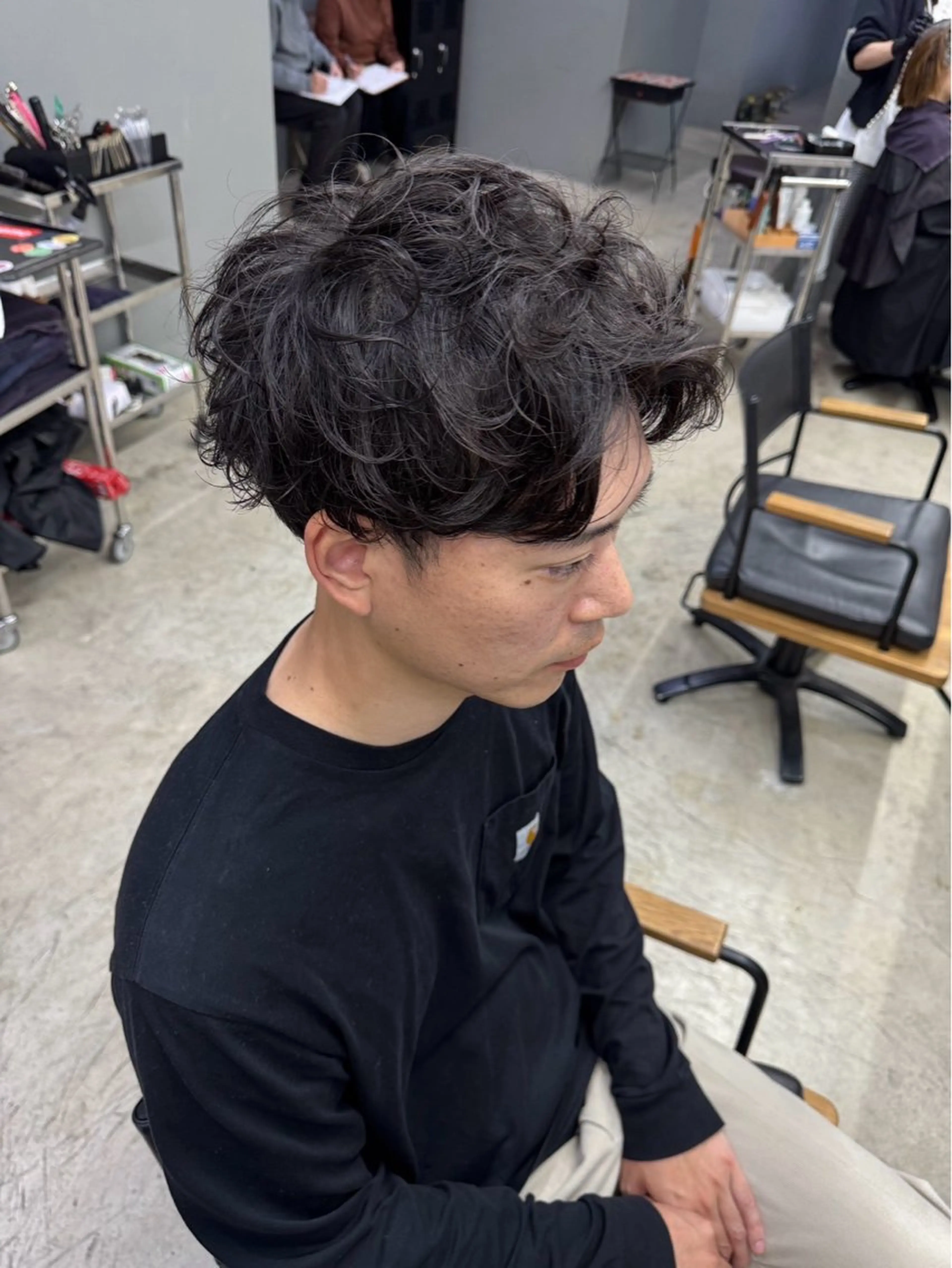 ショート パーマ メンズ カット パーマ メンズ専門サロン wokeのヘアスタイル