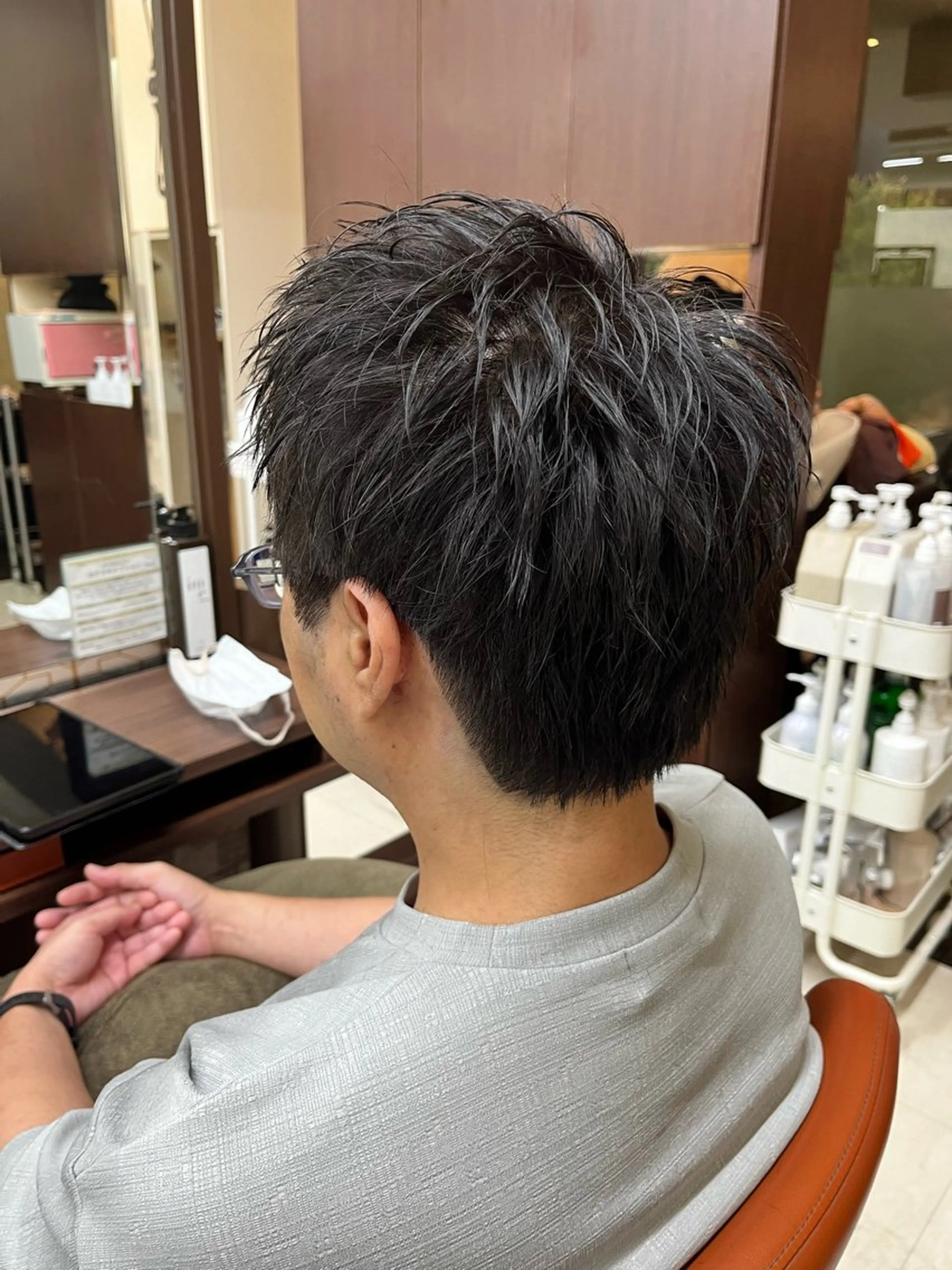 ショート メンズ スパイキーショート ショートヘア AROH men's cut&men's perm 船橋店所属・🧊メンズ特化🧊 高木航希のヘアスタイル