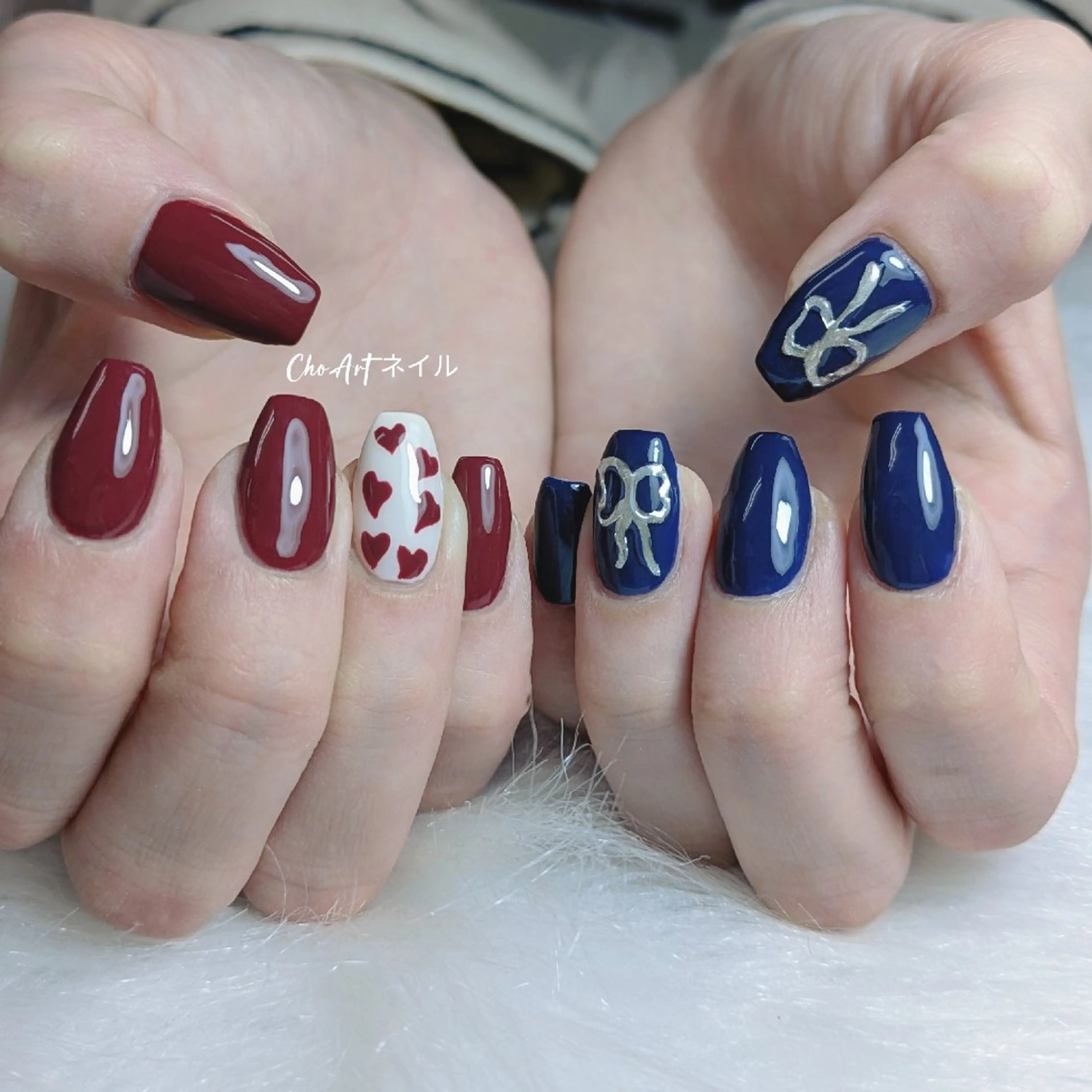 ネイル アートネイル ジェルネイル ハート 持ち込み ニュアンスネイル Cho Artネイル所属・Cho Art ネイルのネイルデザイン