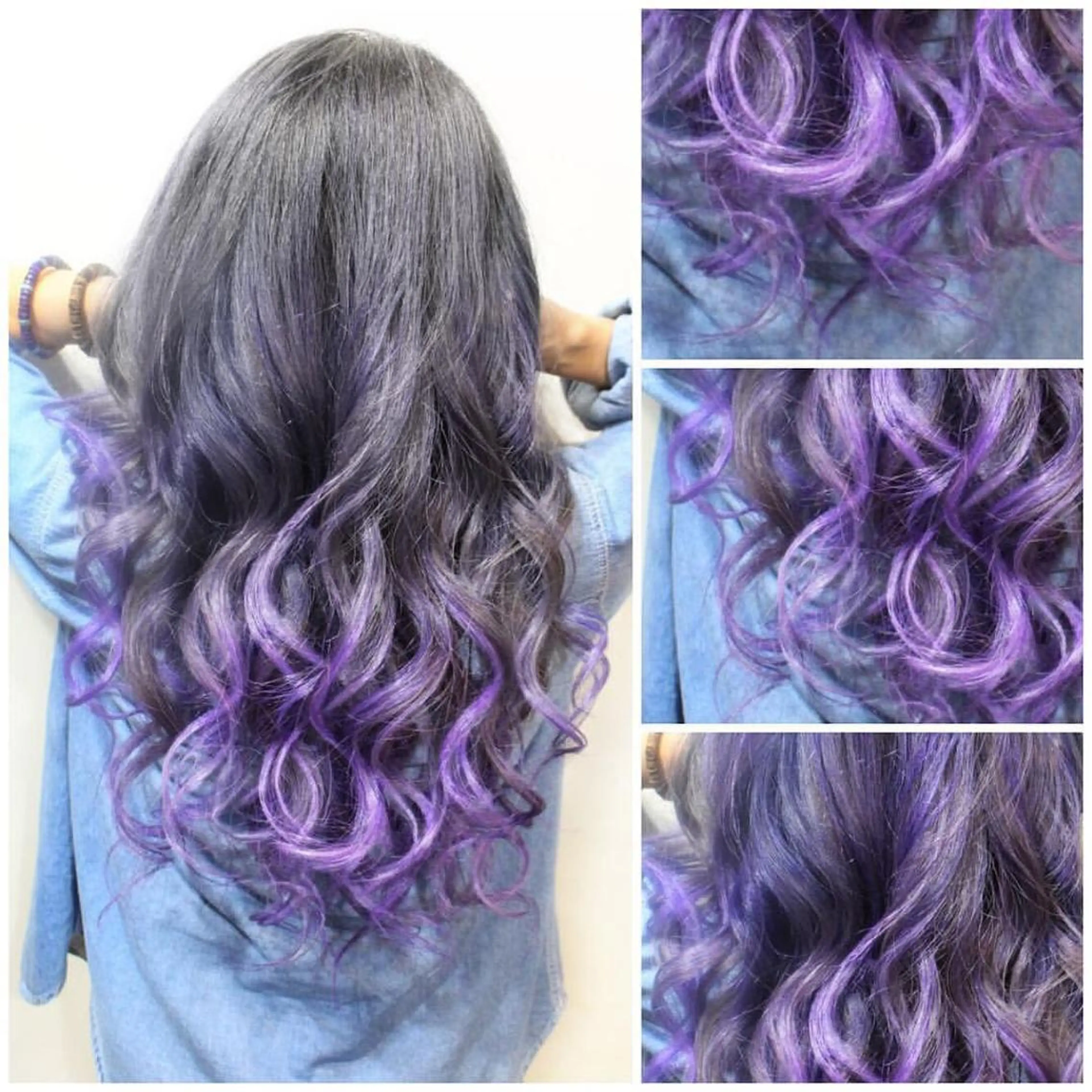 ロング カラー ヘアアレンジ アッシュ ブルーカラー グラデーションカラー バイオレットカラー ヘアカラー トリートメント Shelltie Fiel (シェルティフィエル)所属・次世代シールエクステ 錦糸町 小泉 朋之のヘアスタイル