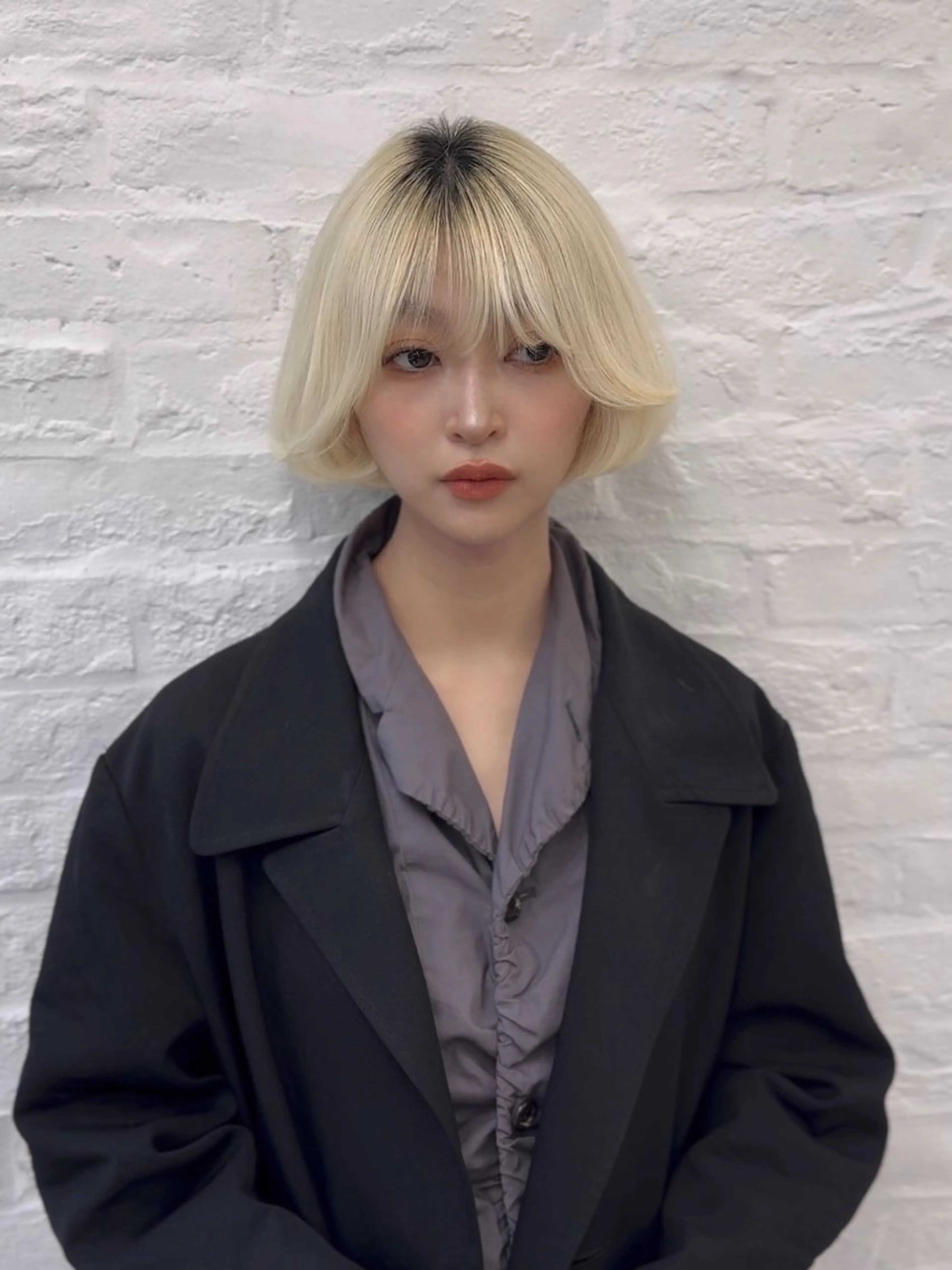 ショート ショートヘア 高島大登/顔周り /ミルクティーのヘアスタイル