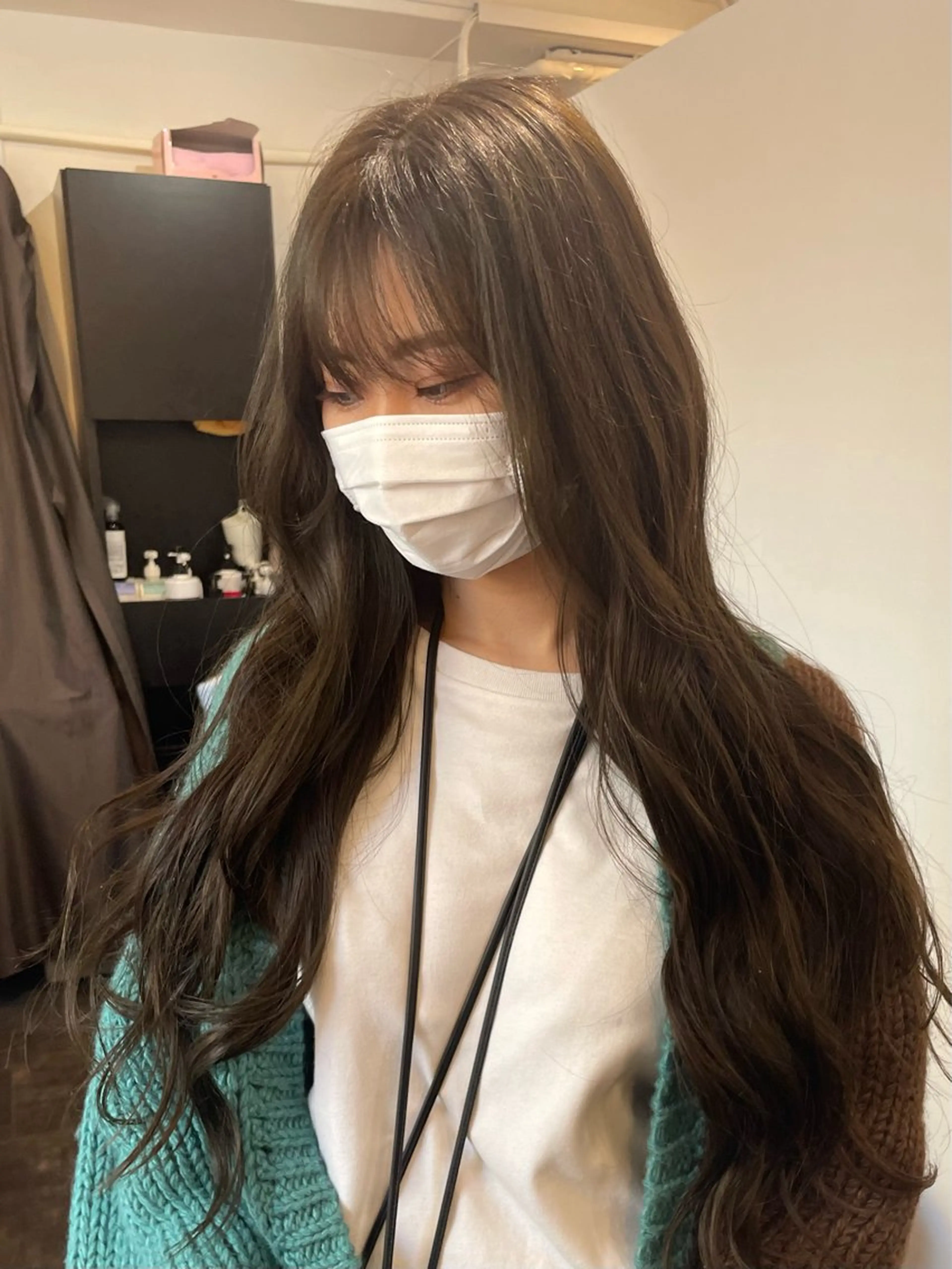 ロング 💚色落ちまで可愛い 髪質改善カラーゆうまのヘアスタイル