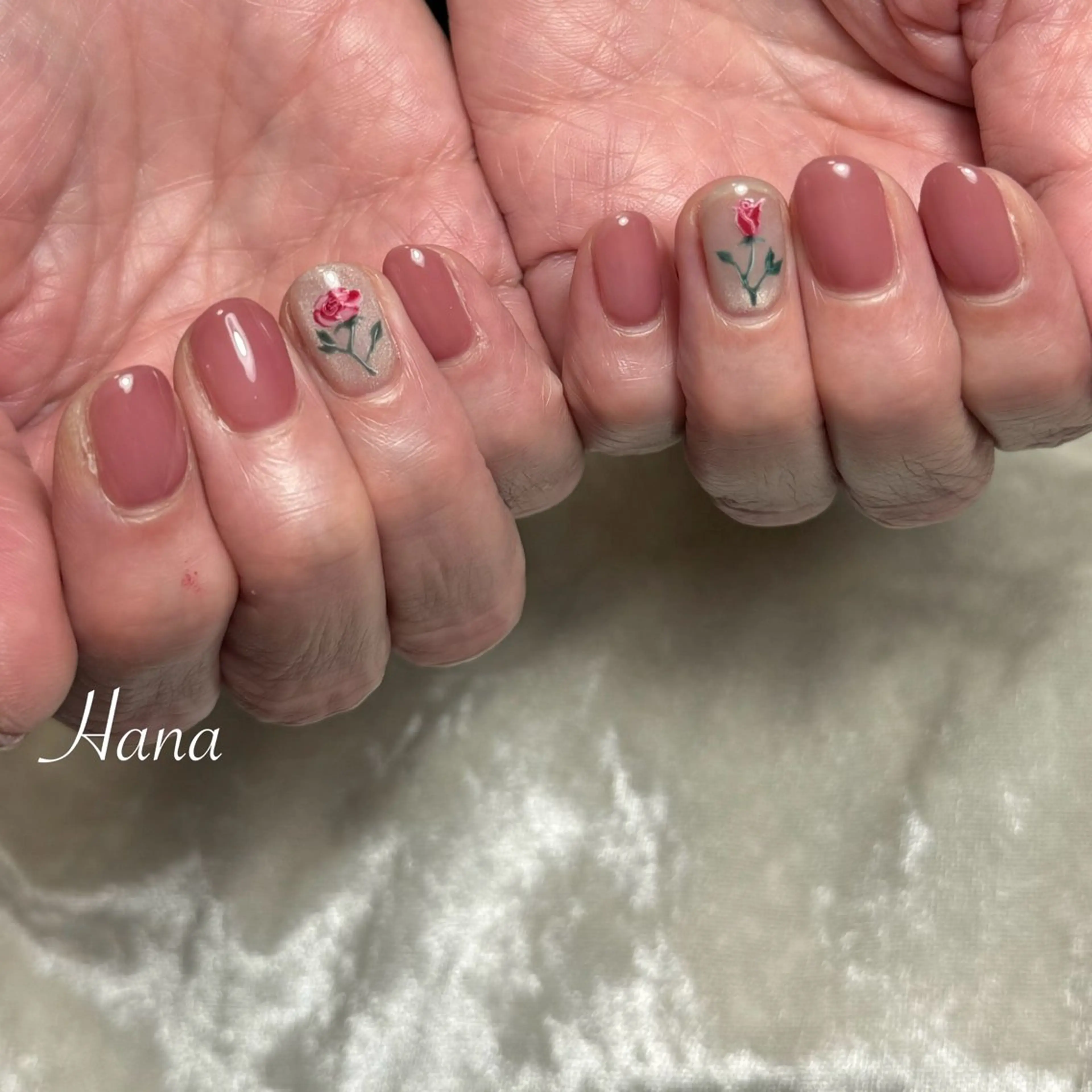 ネイル ワンカラーネイル ハンドネイル Hana_ Rieのネイルデザイン