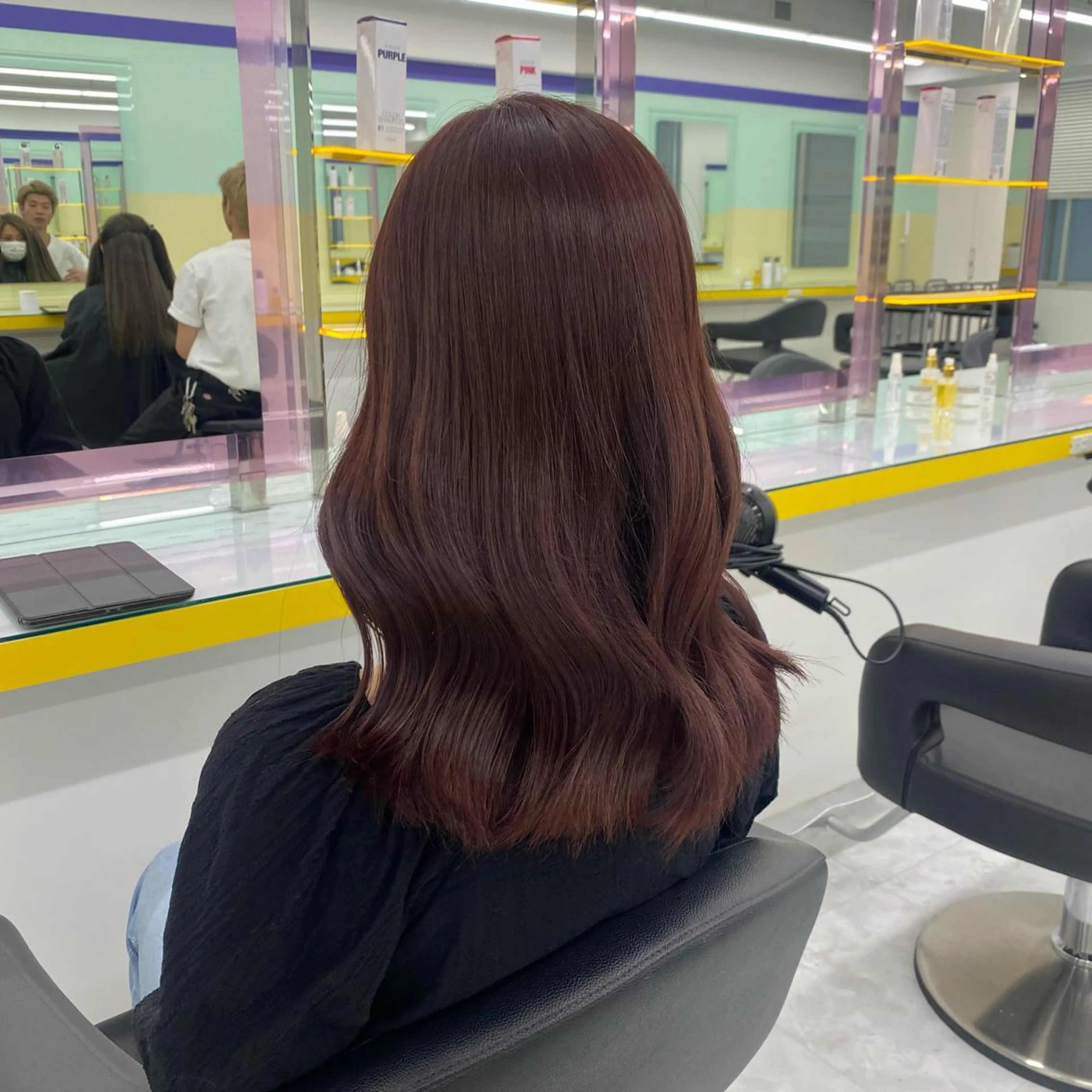 ミディアム カラー パーマ ヘアアレンジ メンズ キッズ ネイル マツエク・マツパ アイブロウ メンズブリーチ ブリーチ ラベンダーカラー ブリーチなしカラー ピンクカラー Lumo所属・💖横浜ブリーチなし 💖MIHOのヘアスタイル