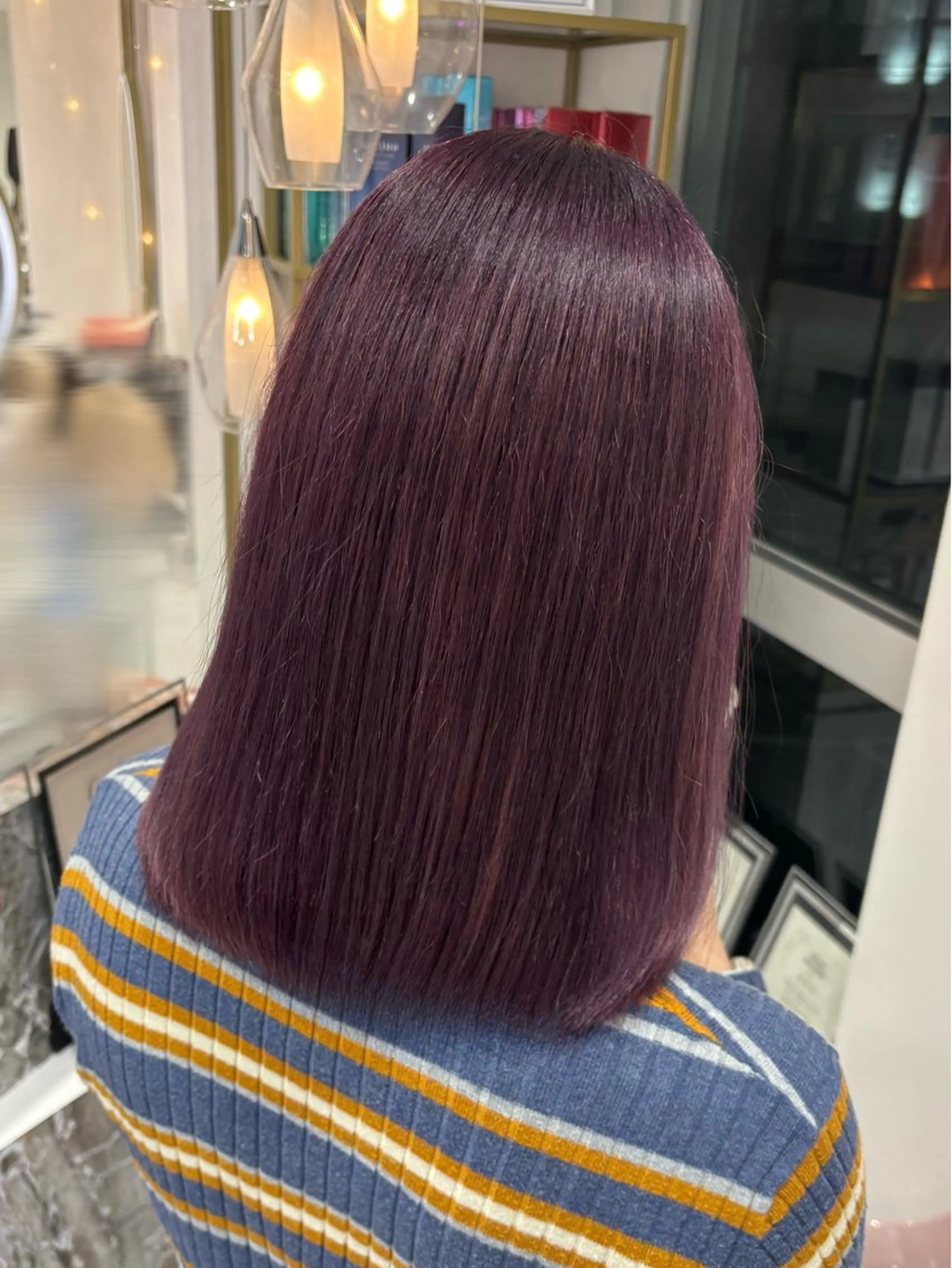ミディアム カラー ブリーチ AYU/ハイトーンカ ラー/ヘアアレンジのヘアスタイル