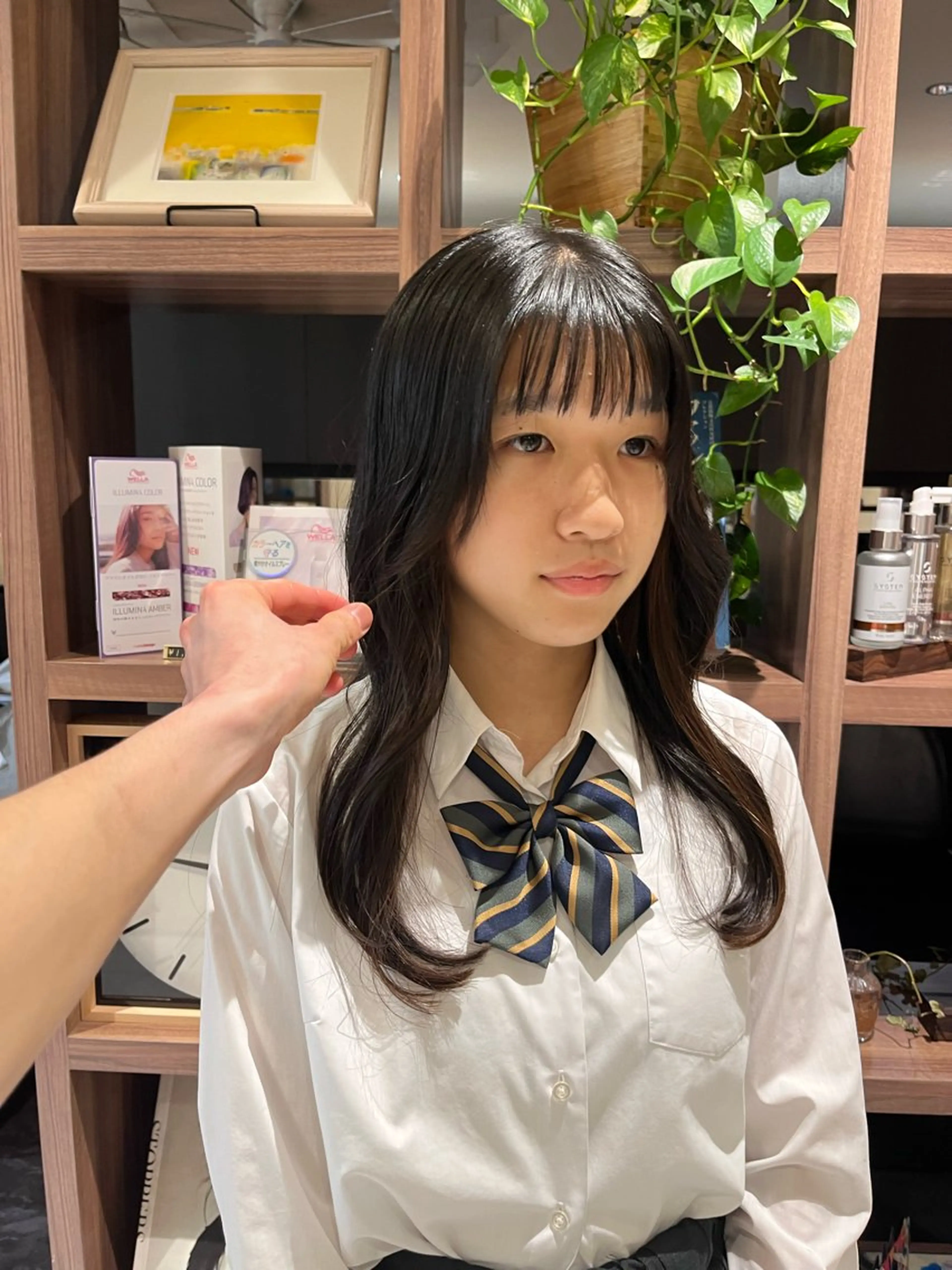 ロング 顔周りカット ロング dogstar小林諒 レイヤー/ブリーチのヘアスタイル