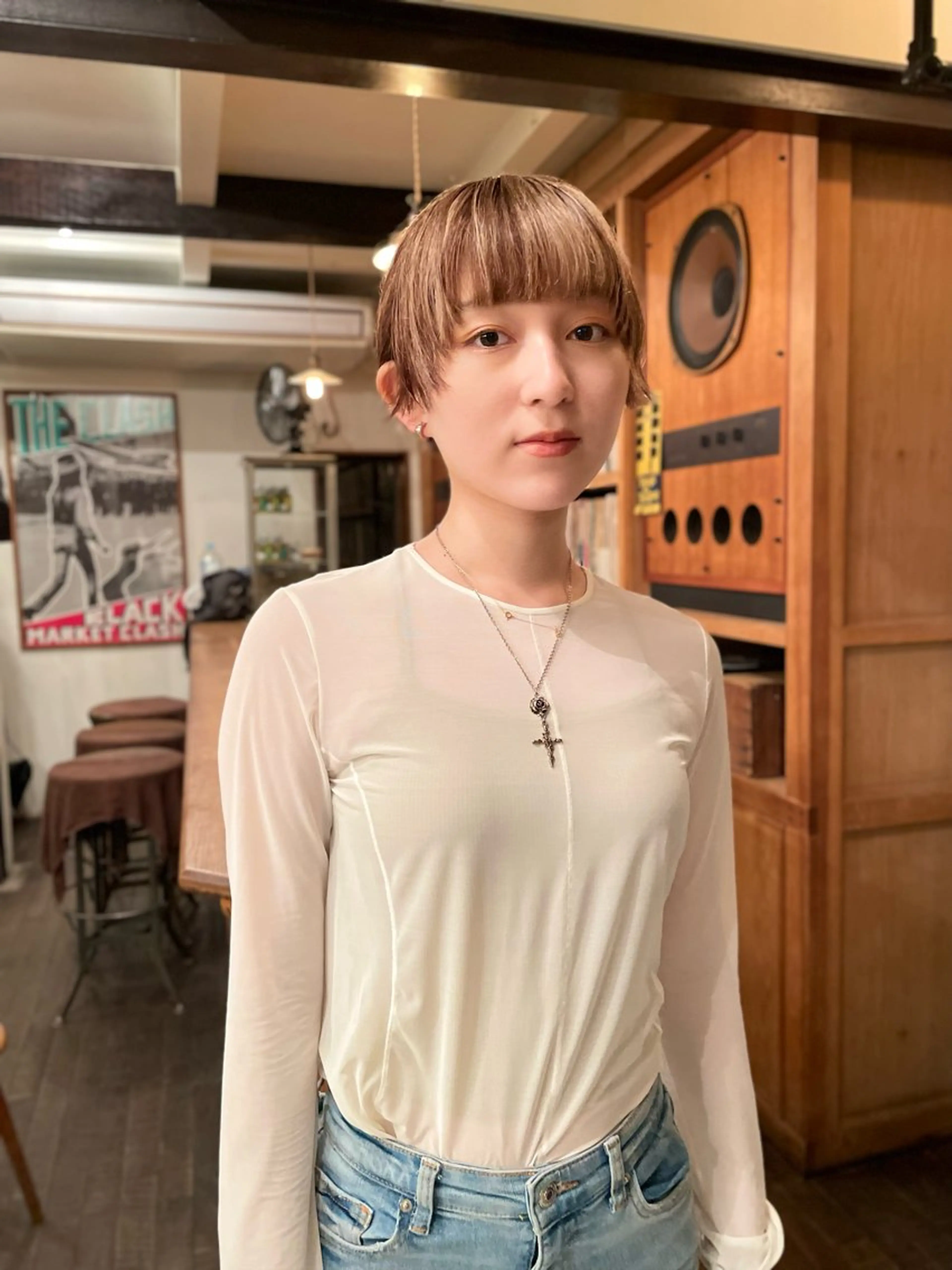 ショート カラー カット ヘアカラー トリートメント 篠江 廉のヘアスタイル