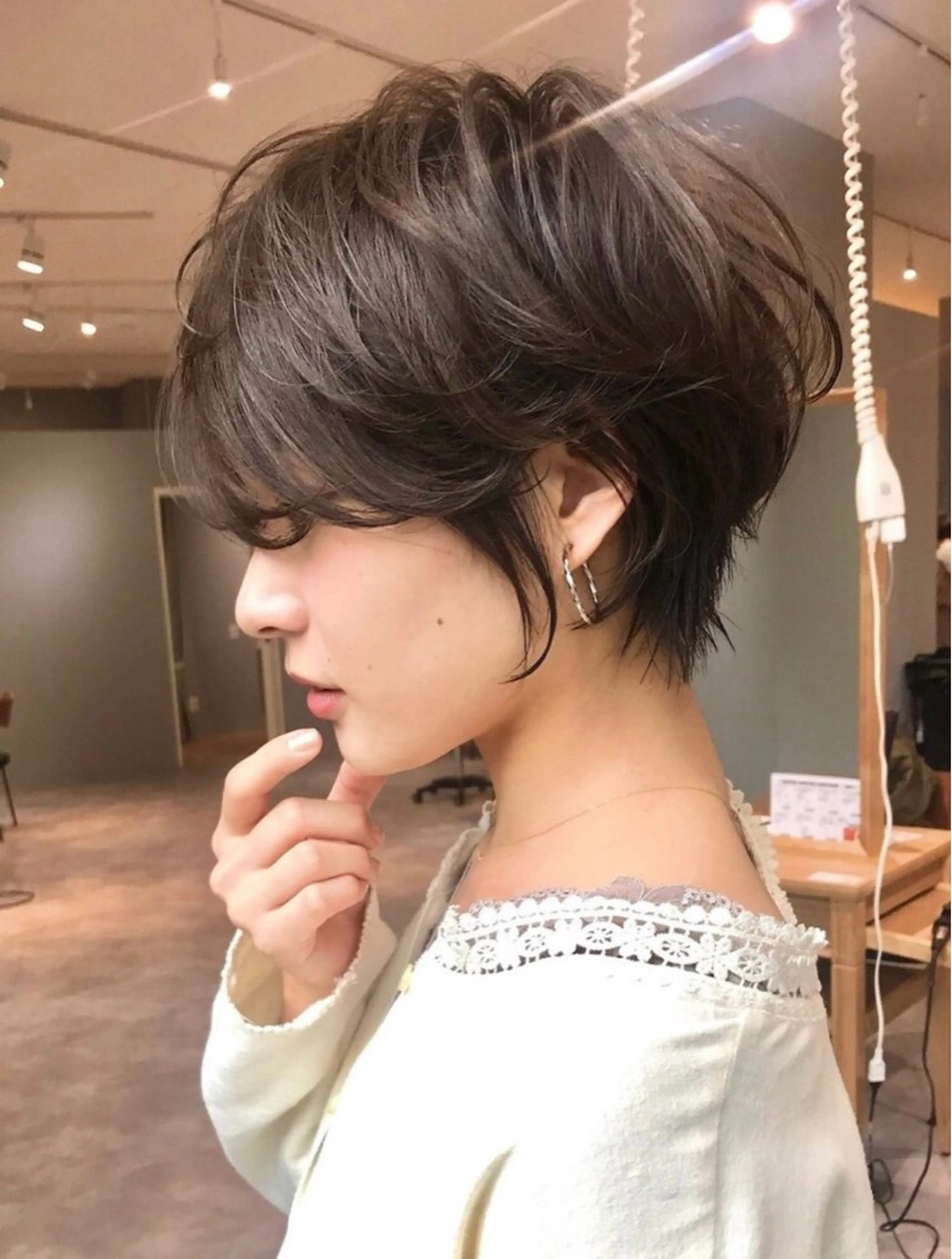 ショート ショートボブ ボブ かきあげバング 髪質改善 オン眉 i.Ehime所属・i.Ehime💫 齋藤  あつきのヘアスタイル