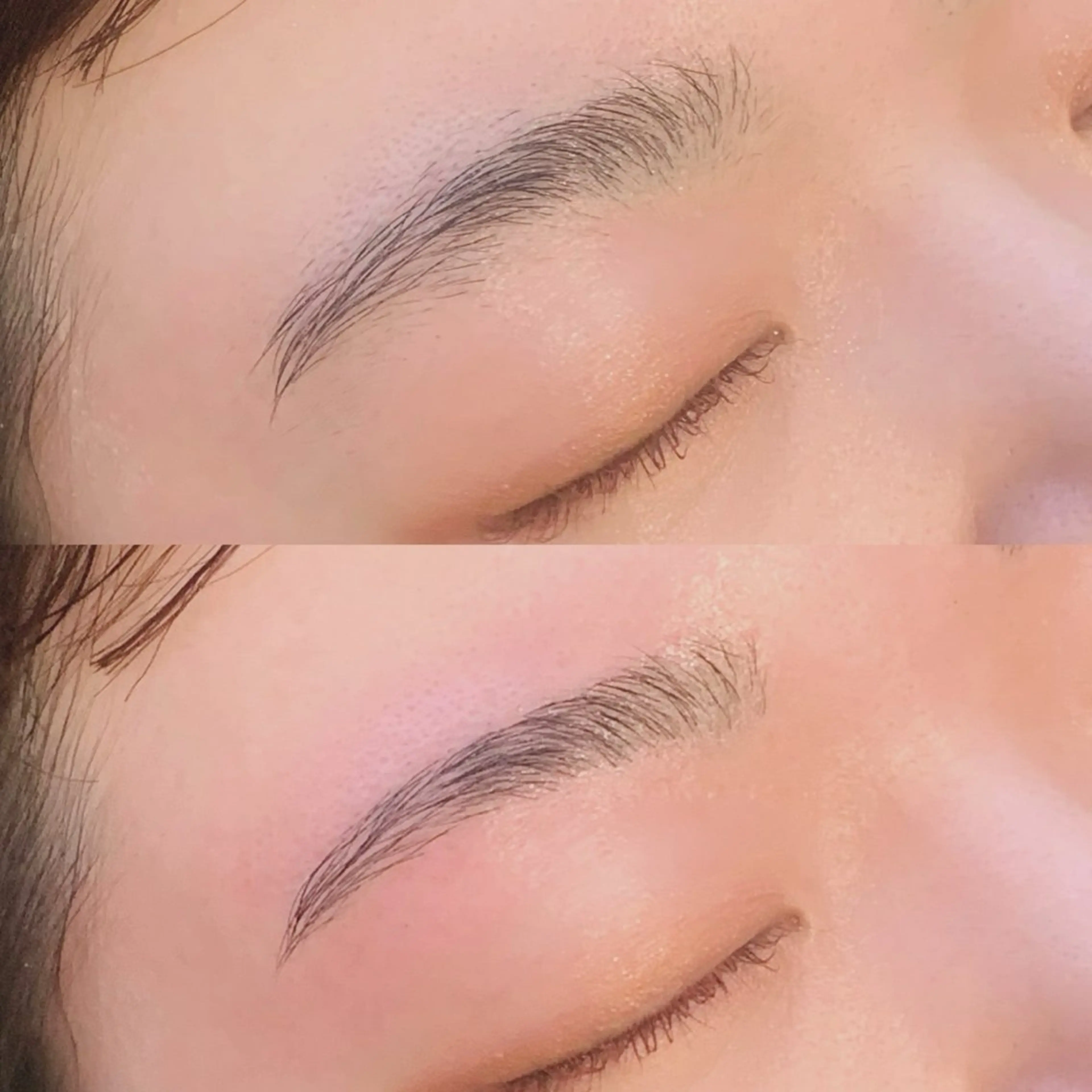 【デザインまつ毛パーマ上+ハリウッドブロウリフト】レッスンモデルの写真