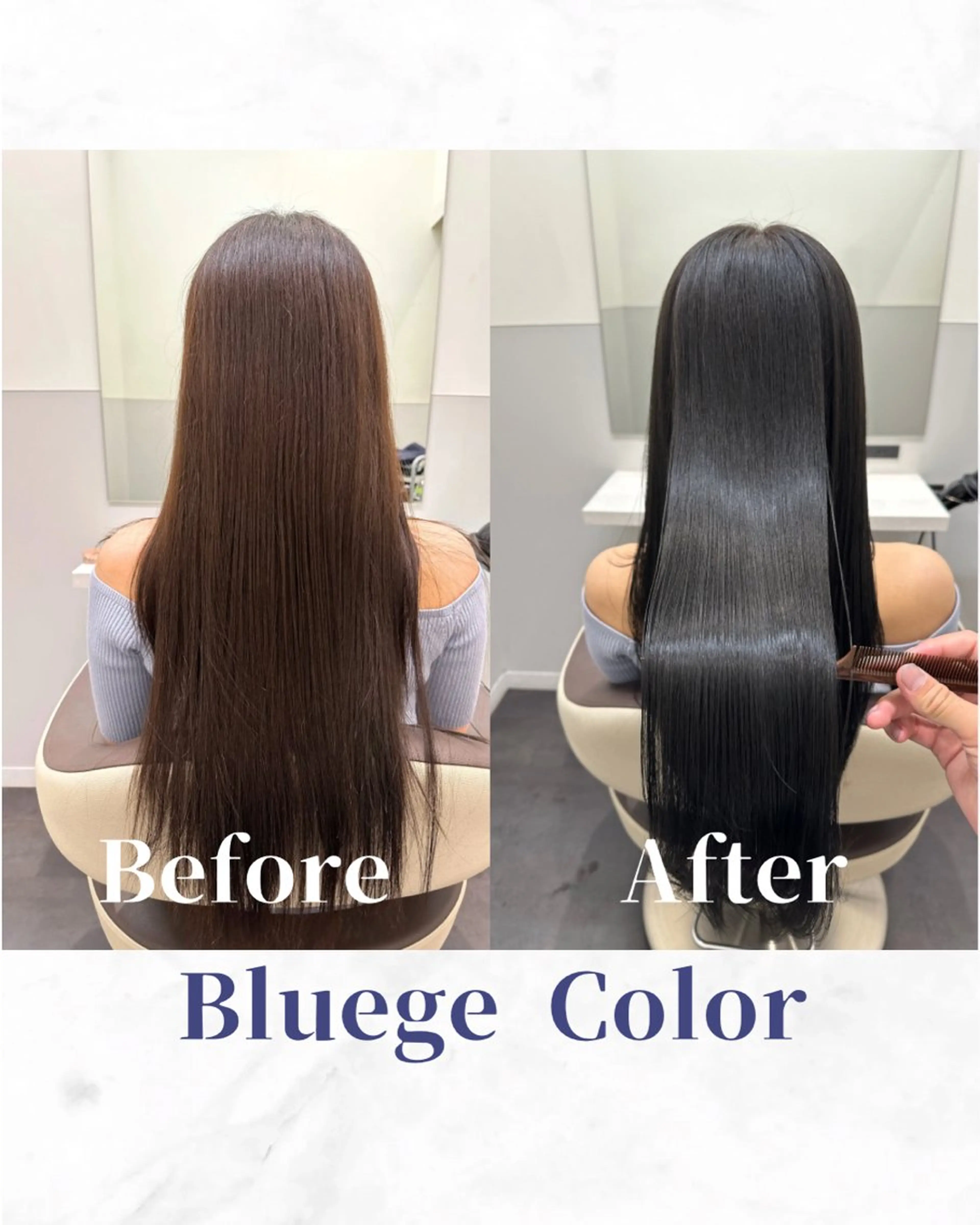 ロング カラー ブルーカラー ブルージュ 透明感カラー グレージュ オリーブカラー カット ヘアカラー トリートメント 【レイヤー/韓国風 /髪質改善】RINのヘアスタイル