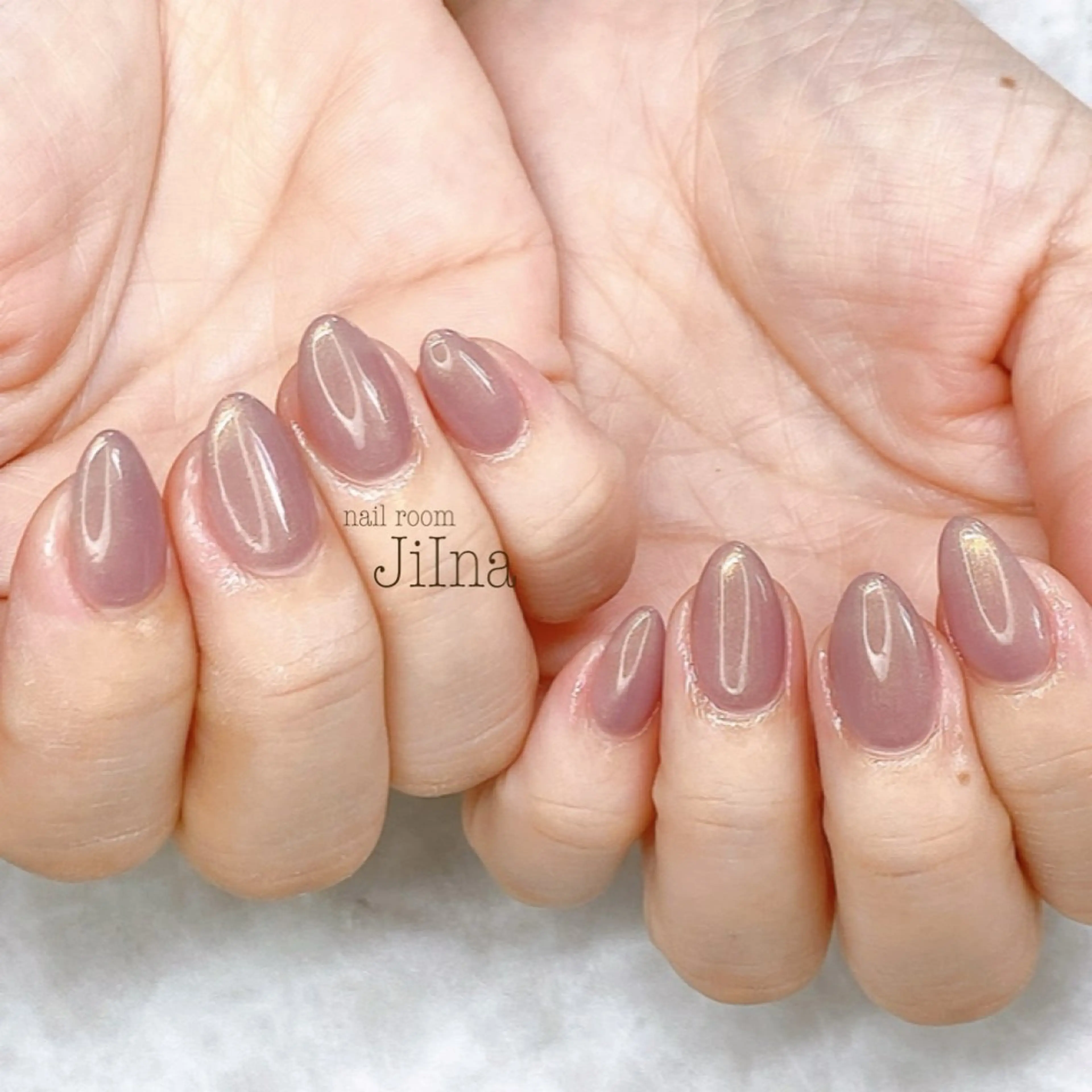 ネイル ワンカラーネイル スカルプネイル nail room JiInaのネイルデザイン