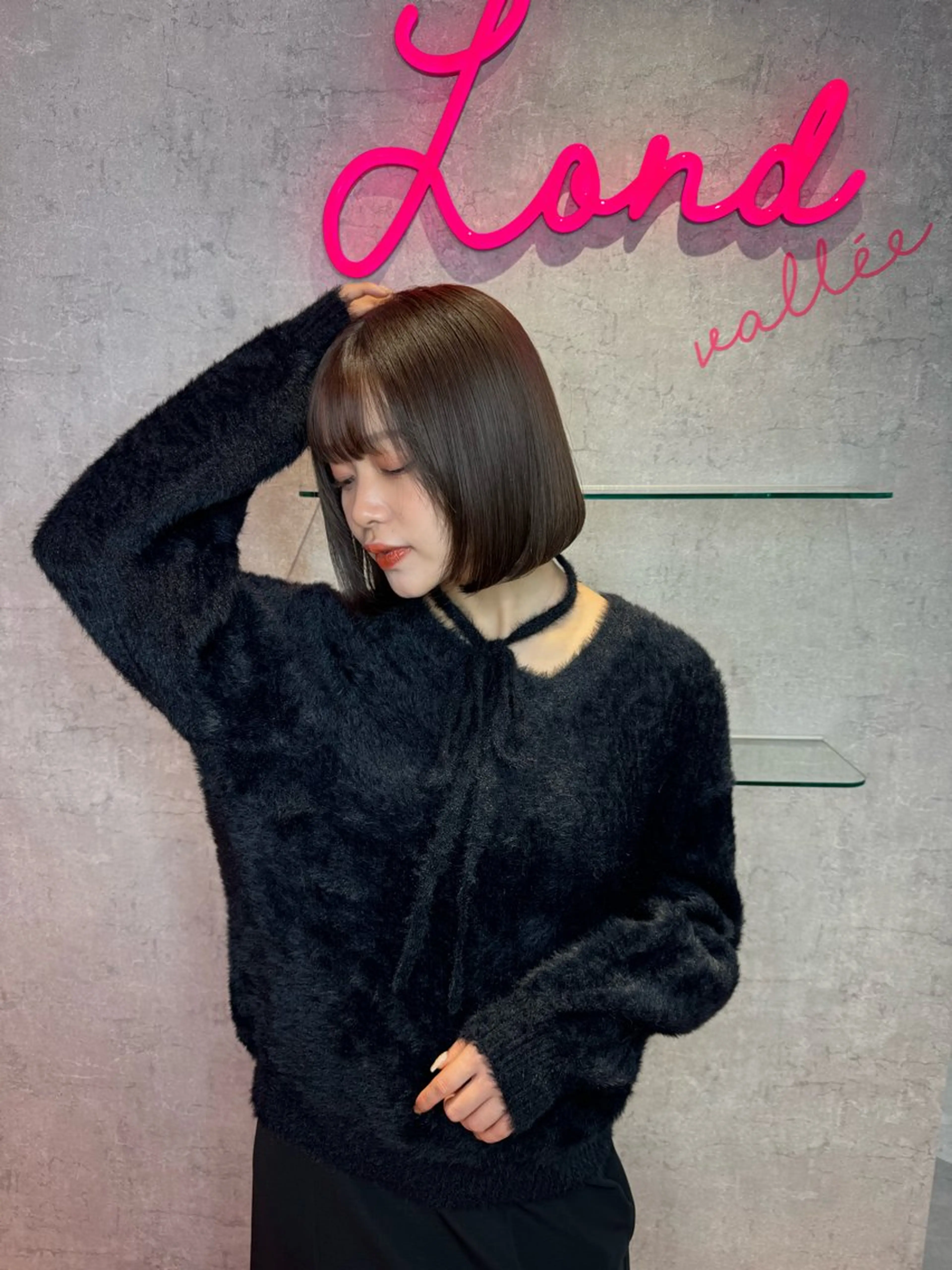 ミディアム カラー 切りっぱなしボブ ボブ くせ毛 髪質改善 韓国風ヘア カット ヘアカラー 縮毛矯正 トリートメント ボブ/韓国ヘア/縮毛 /髪質改善💠翔平のヘアスタイル