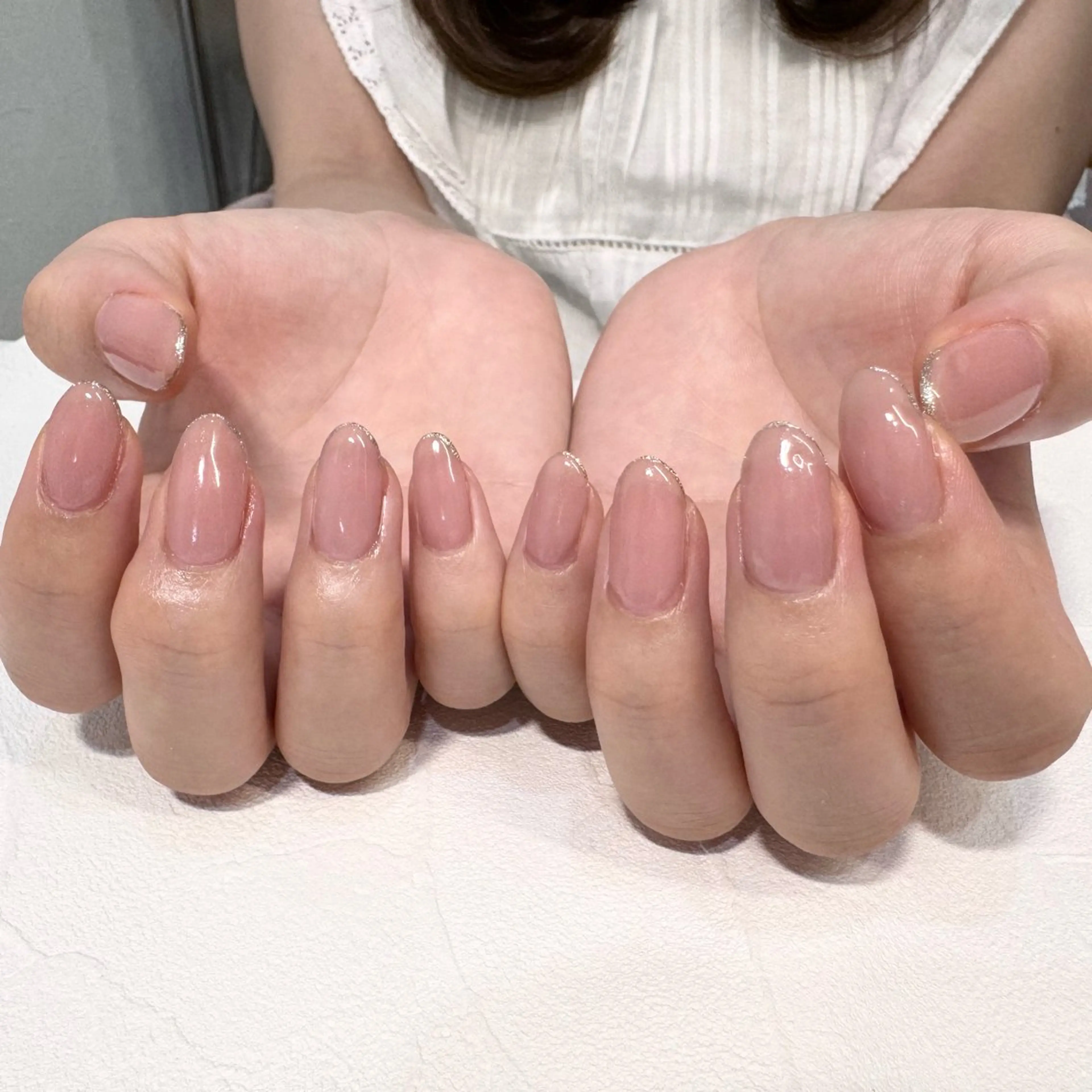 ネイル ラメ(グリッター) ワンカラーネイル RIEKO🍒 ワンホン♡推しネイルのネイルデザイン