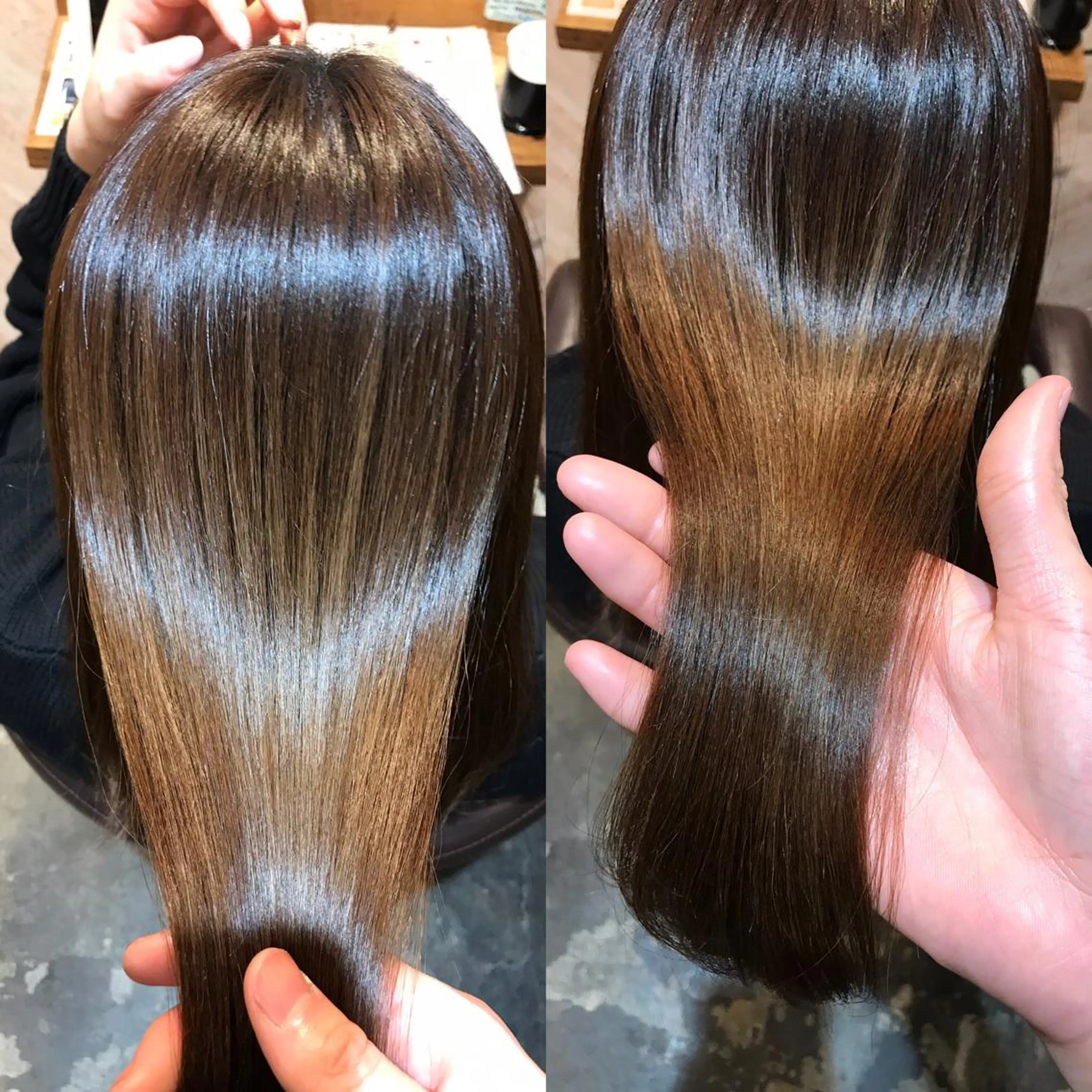 セミロング カラー 髪質改善特化 ミサワコウキのヘアスタイル