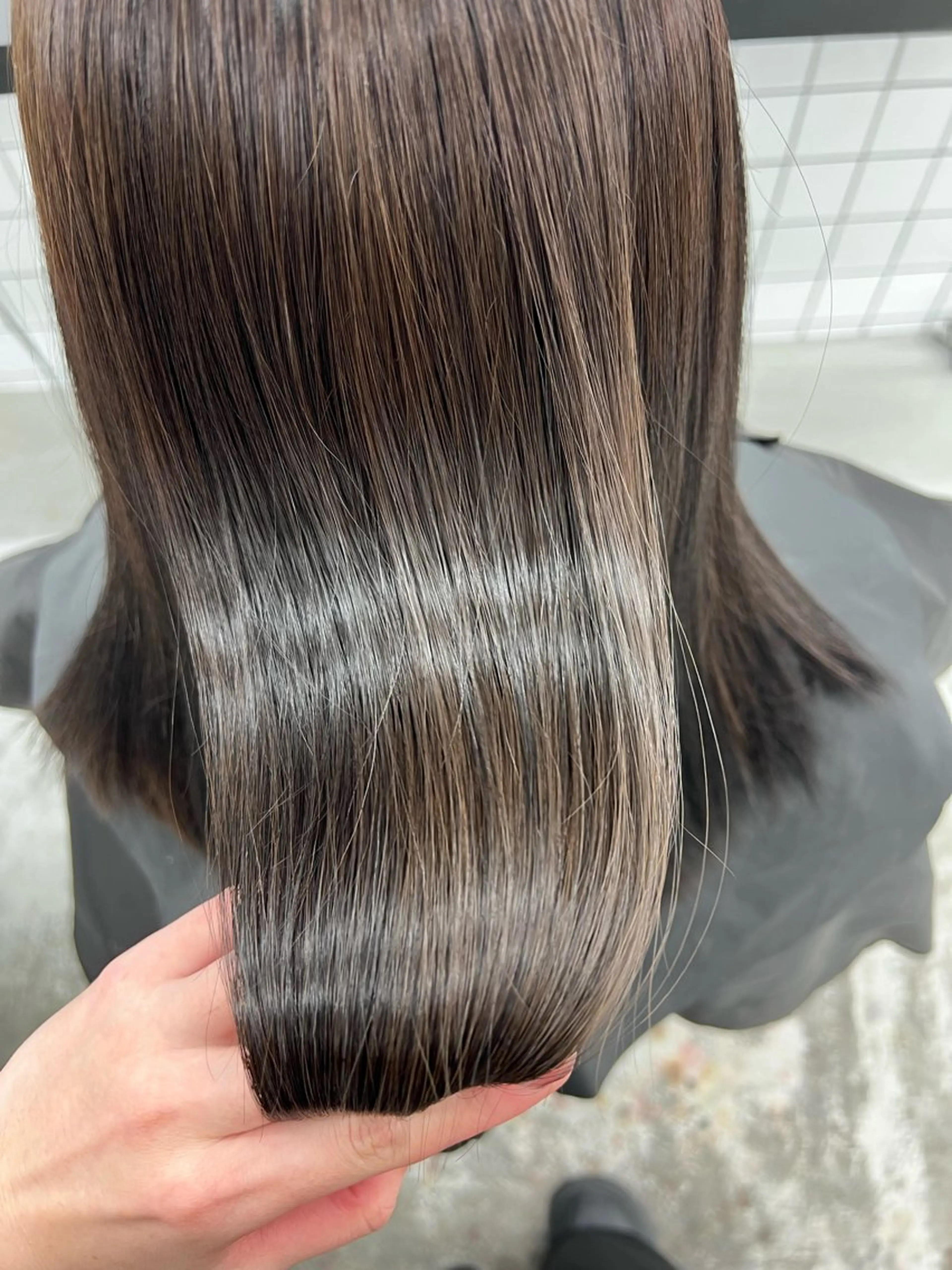 セミロング カラー ブラウンカラー 透明感カラー トリートメント あすか JILLSTUDIOのヘアスタイル