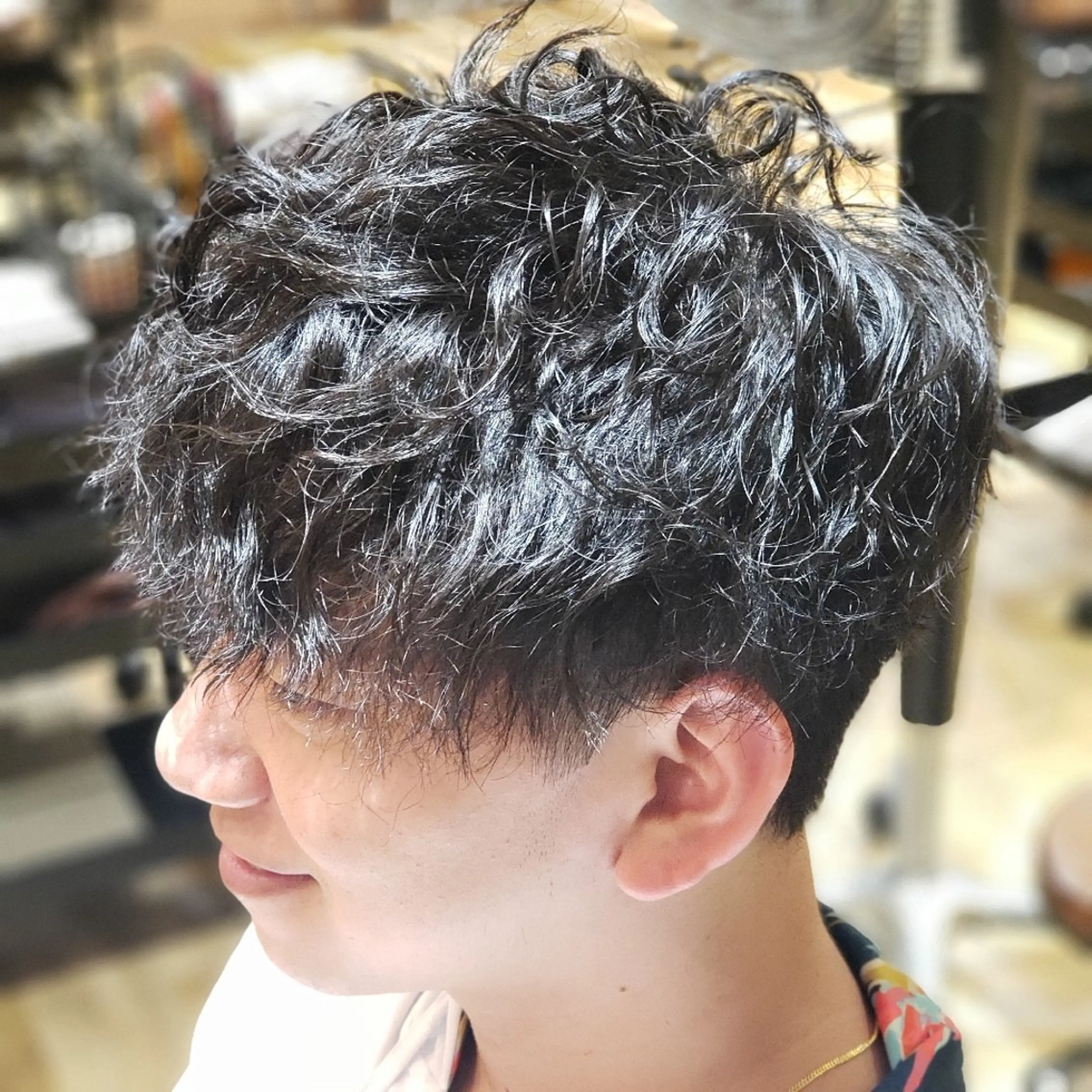 メンズ パーマ ショート メンズパーマ 美容室SAKU  馬橋店所属・槌本 健成のヘアスタイル