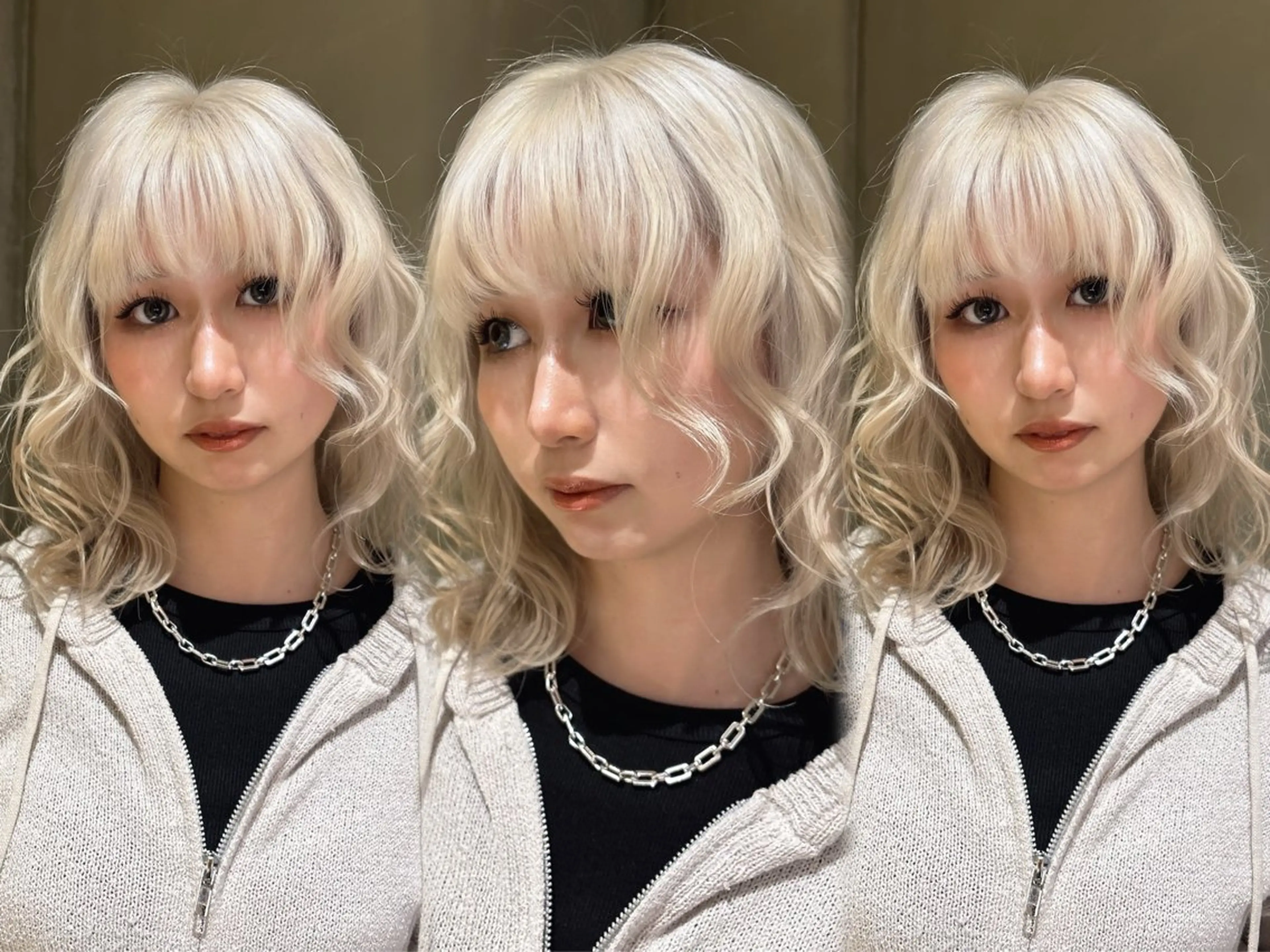 ミディアム ヘアカラー ハイトーンカラー🌟 🎠KANON🎡のヘアスタイル