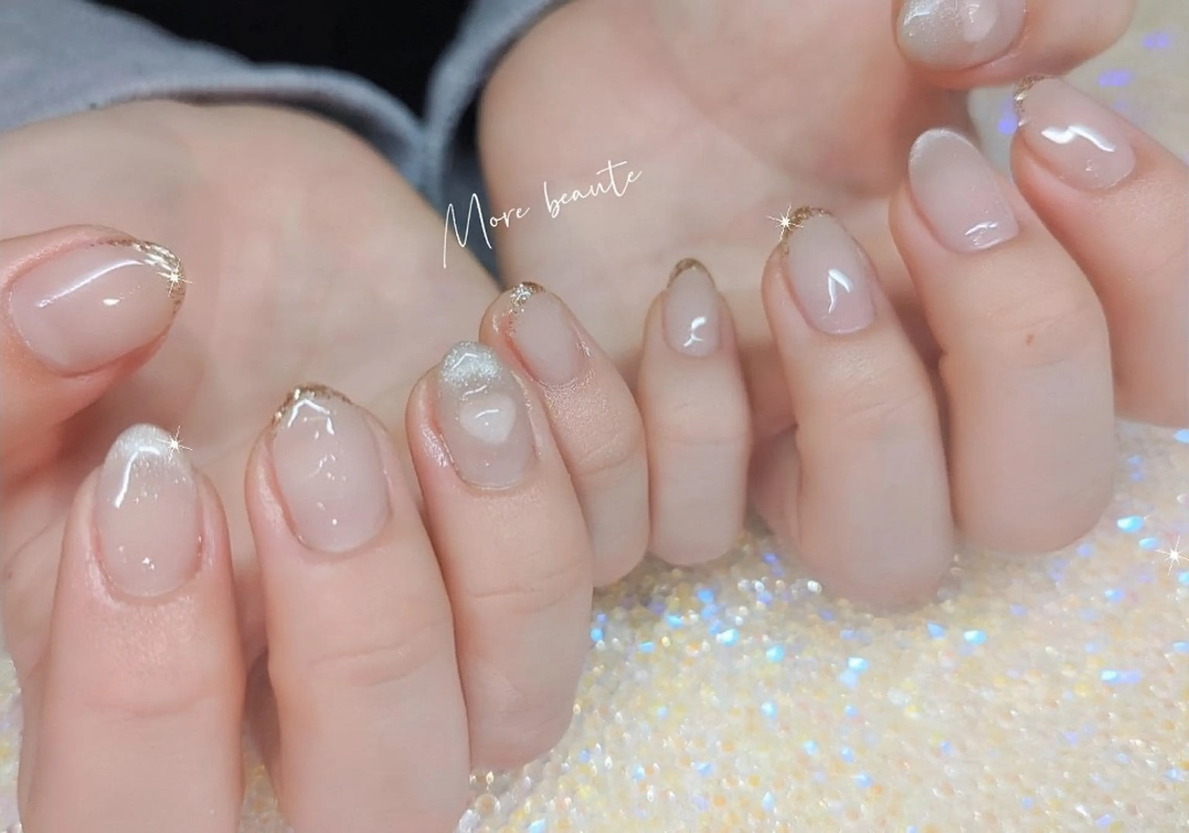 ネイル 桜ネイル 長さ出し ジェルネイル ハート 韓国ネイル ハンドネイル I LOVE ME NAIL.｡.:*♡のネイルデザイン