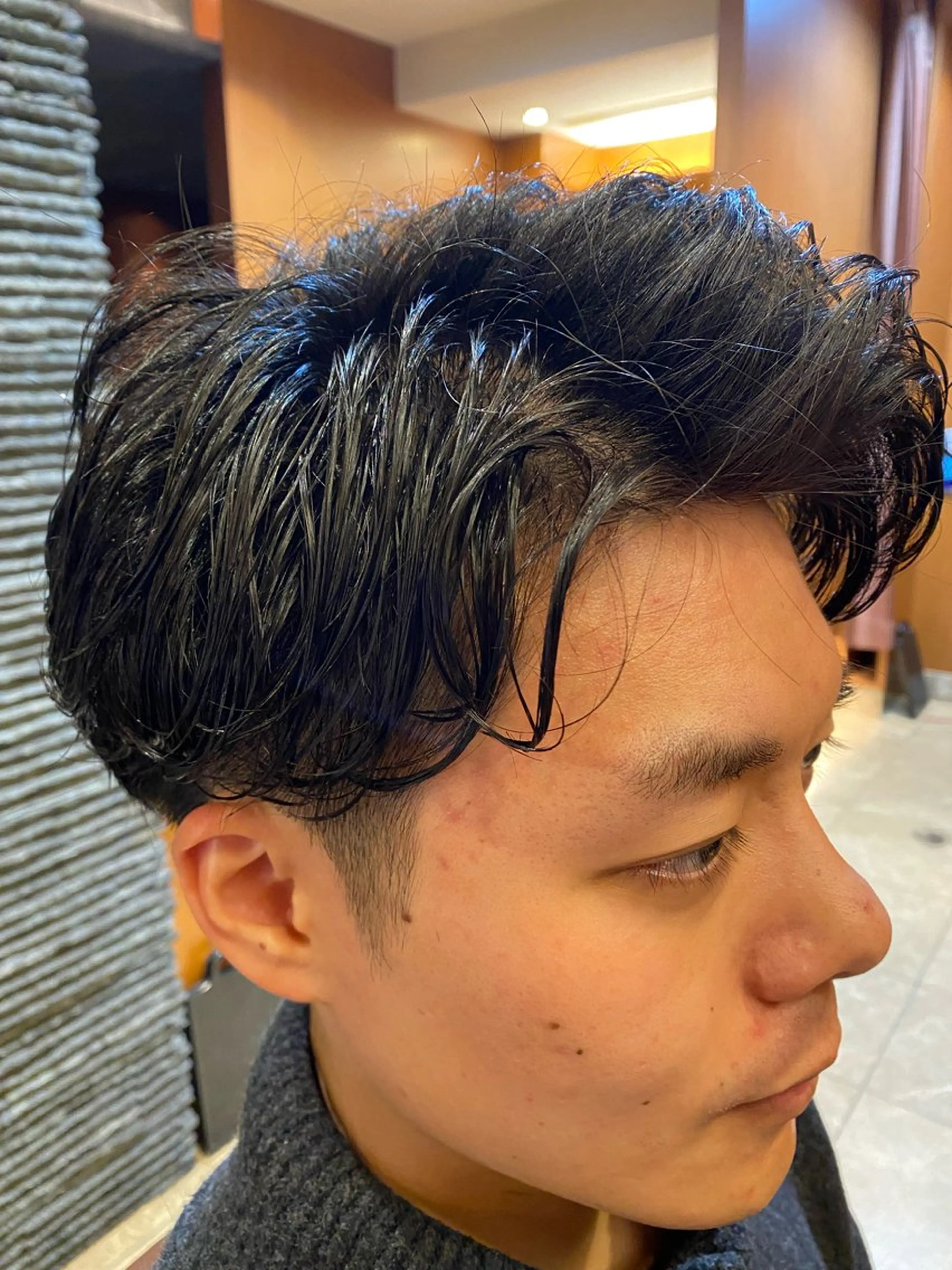 ミディアム 北川 竜也のヘアスタイル