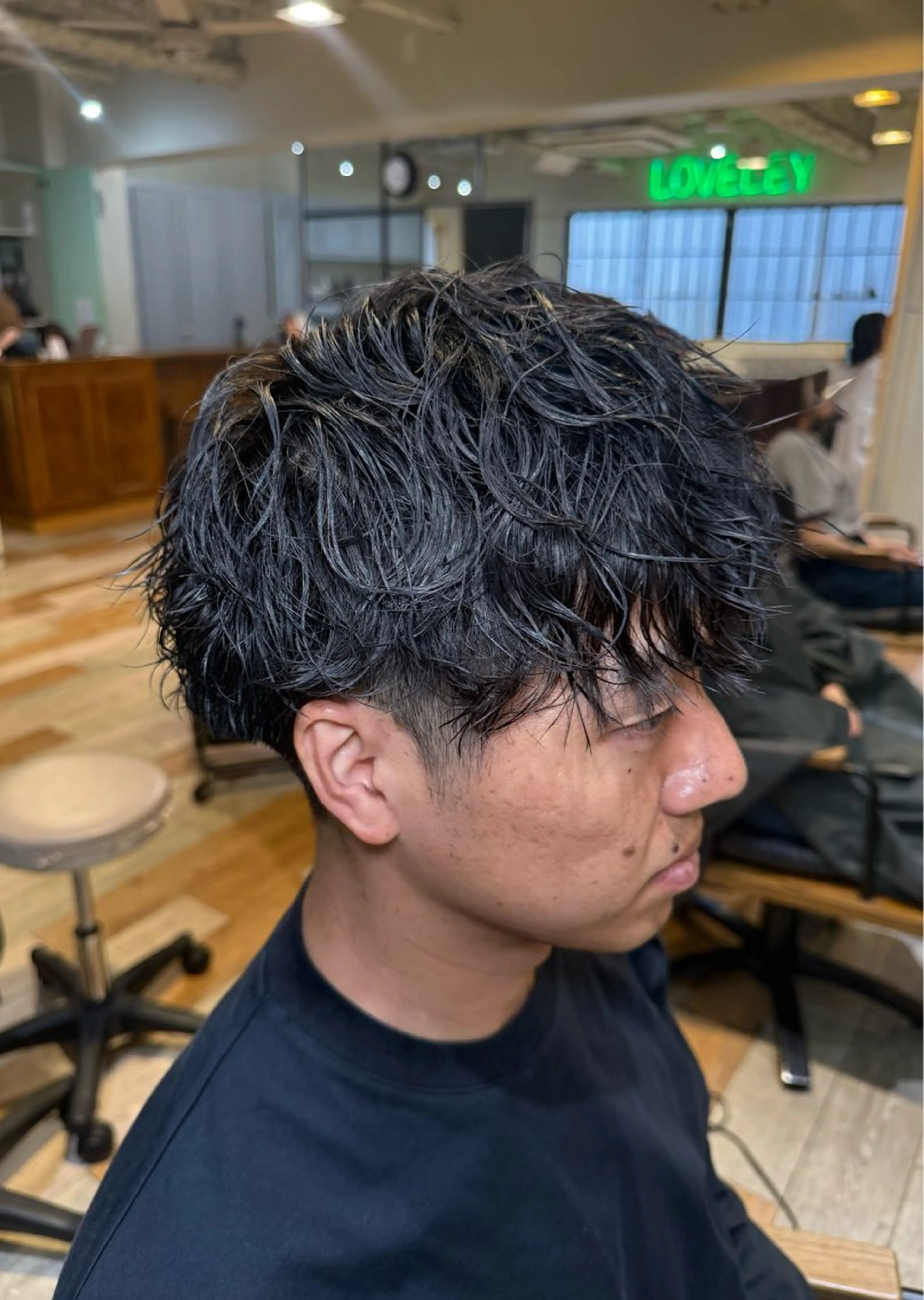 ショート パーマ メンズ カット パーマ メンズカット/パーマ 艶カラーTAIGA︎のヘアスタイル