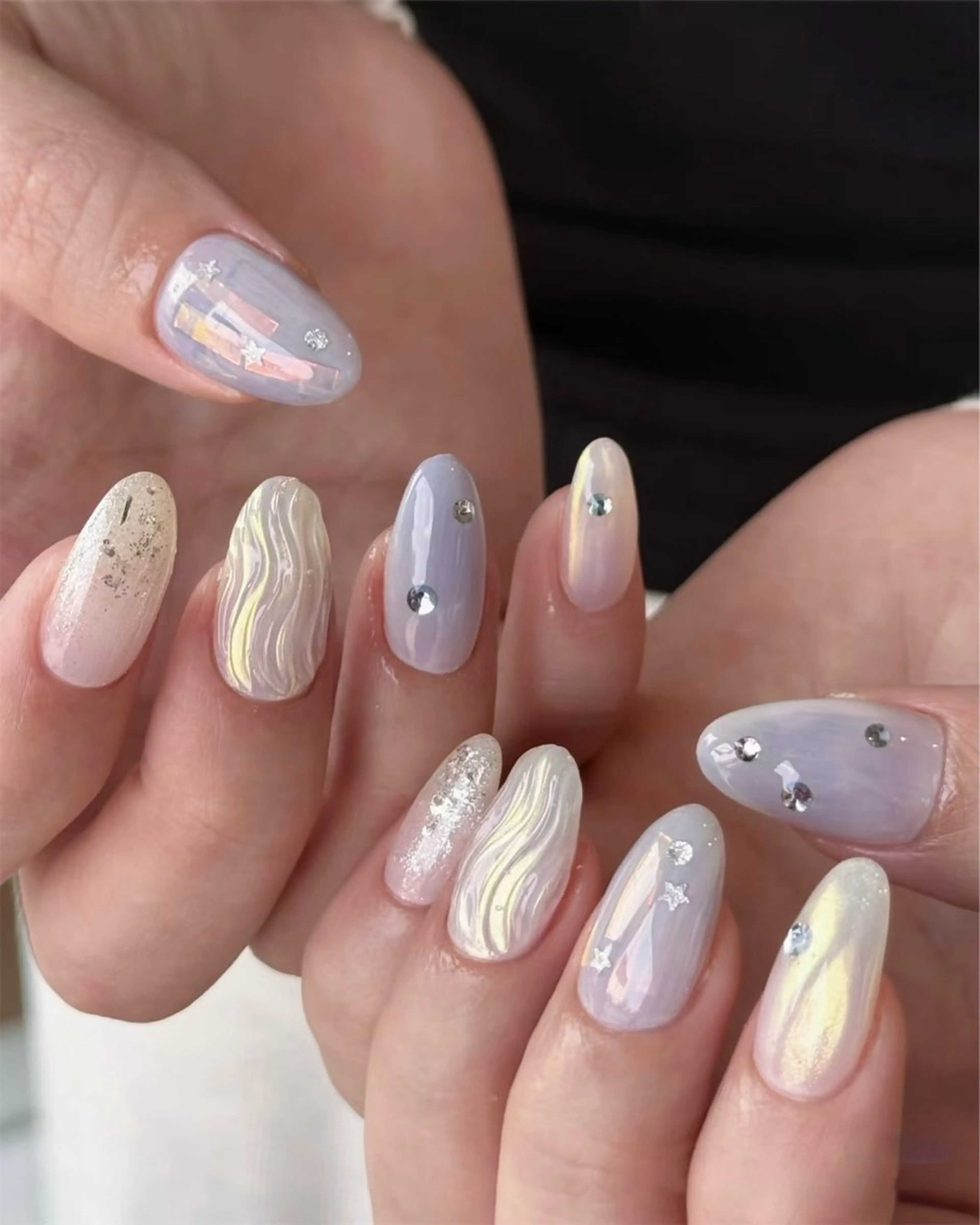 🌟HAND  【初回ソフトジェルオフ無料】 SNS人気者コレクション バカラネイルデザインの写真