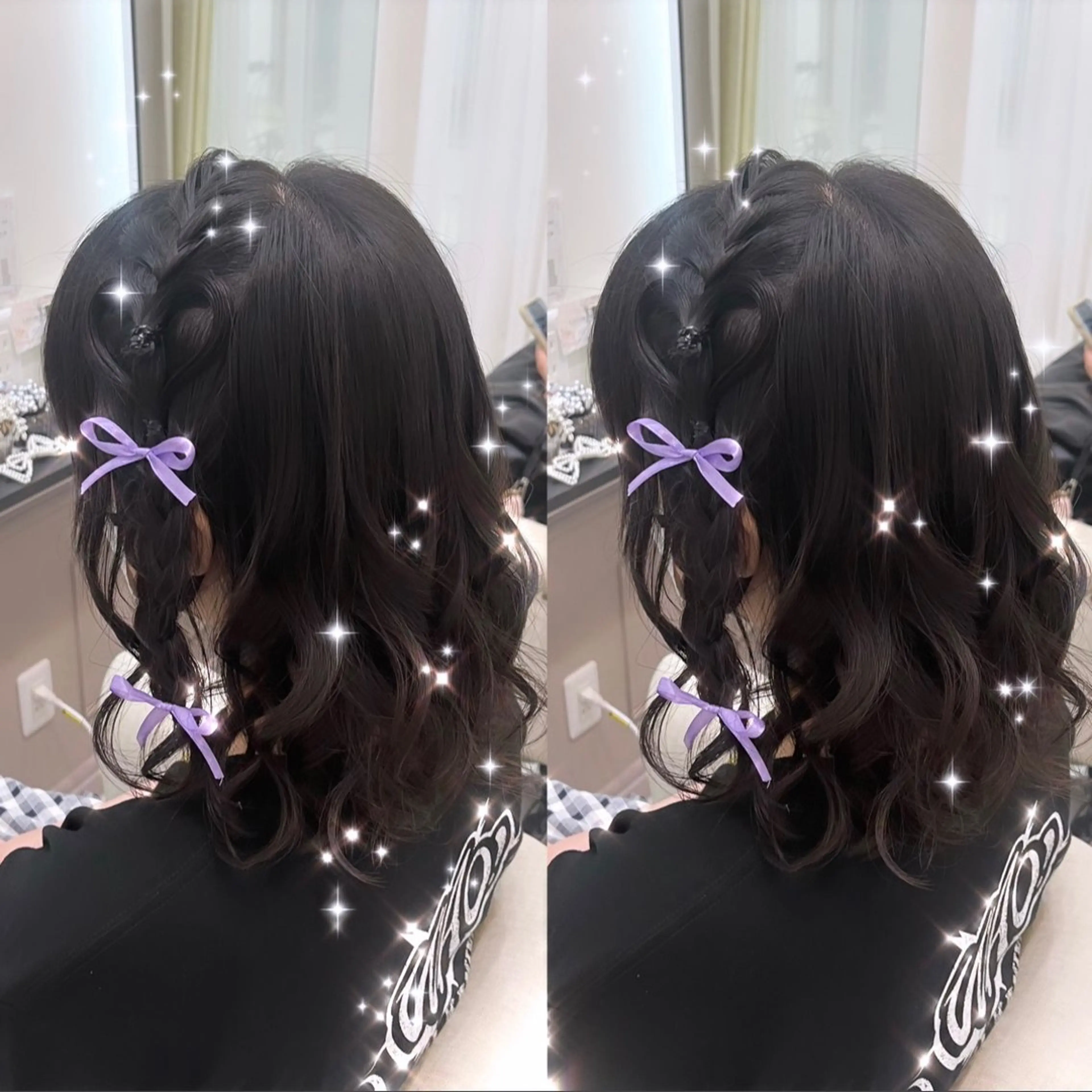 ミディアム ヘアアレンジ ヘアセット lien ヒジリのヘアスタイル
